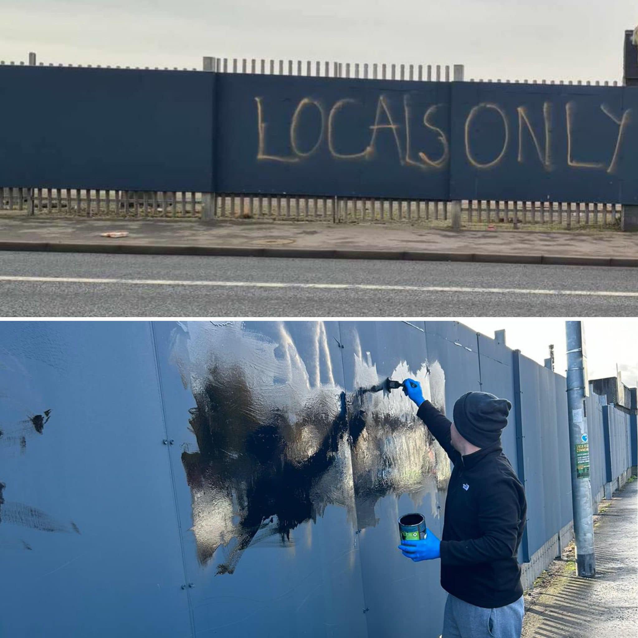 GRAFFITI: Outside Casement Park on the Andersonstown Road 