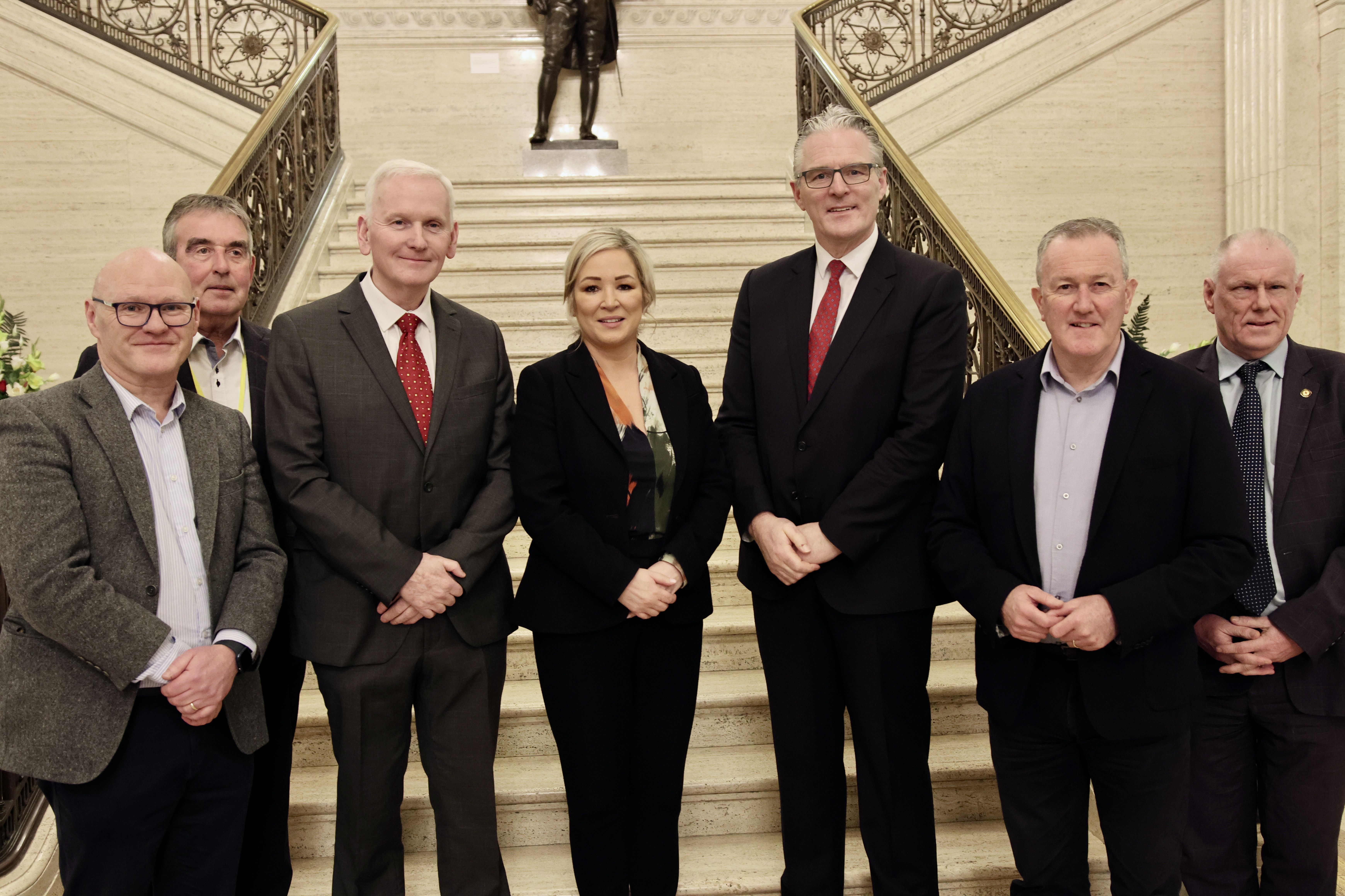 MEETING: The Sinn Féin and GAA delegation at Stormont 