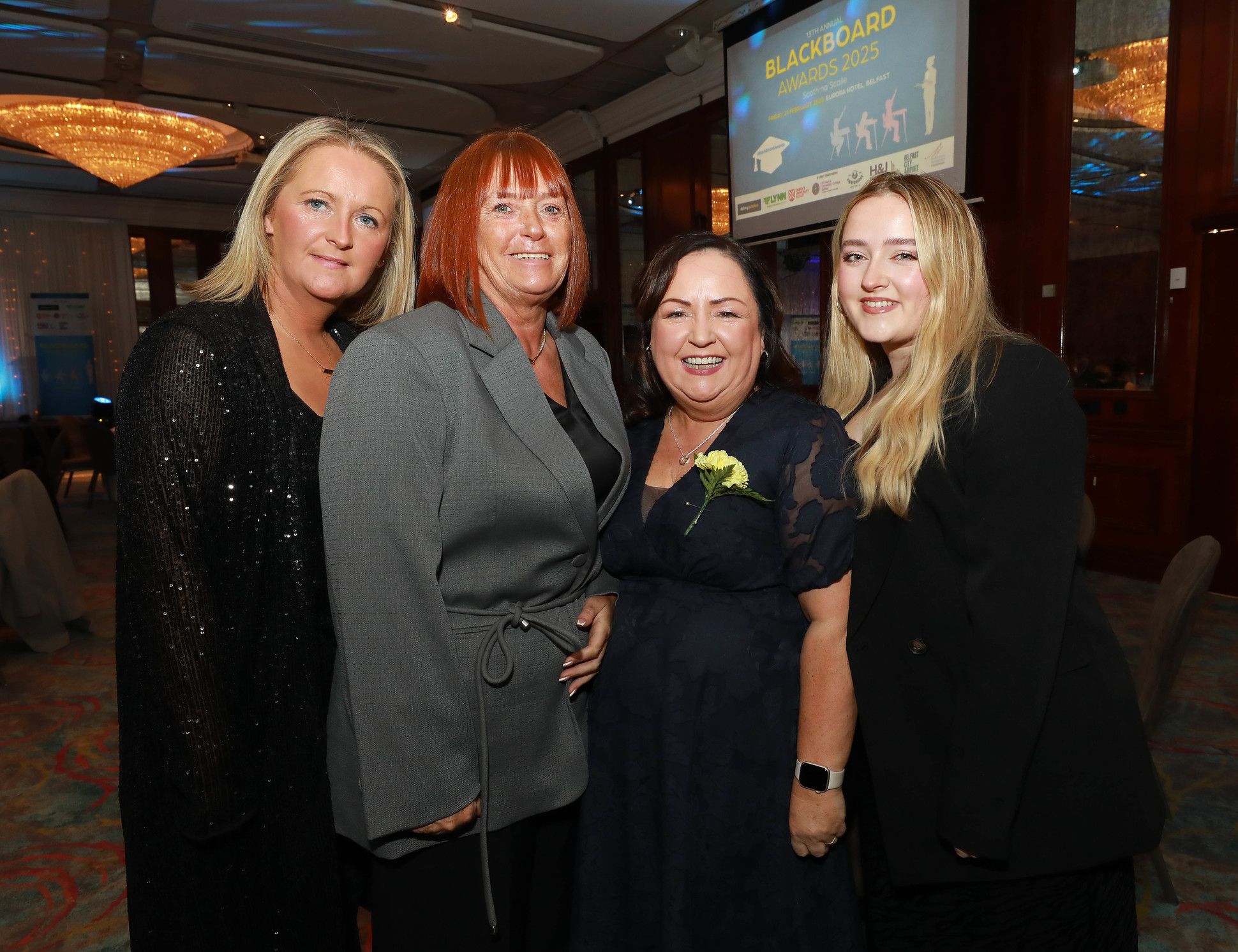 Clare Walsh, Joanne McFall, Mary Harbinson and Fiona Donnelly from St Mary’s PS