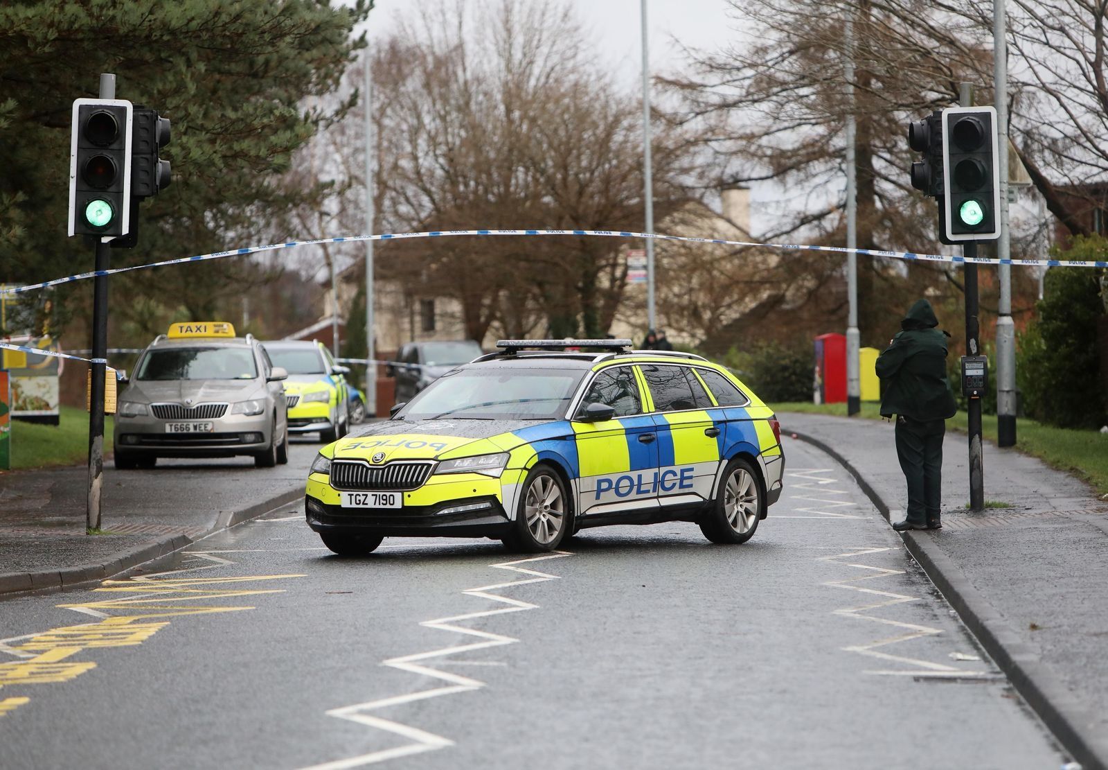 SHOOTING: Police at the scene on Sunday morning