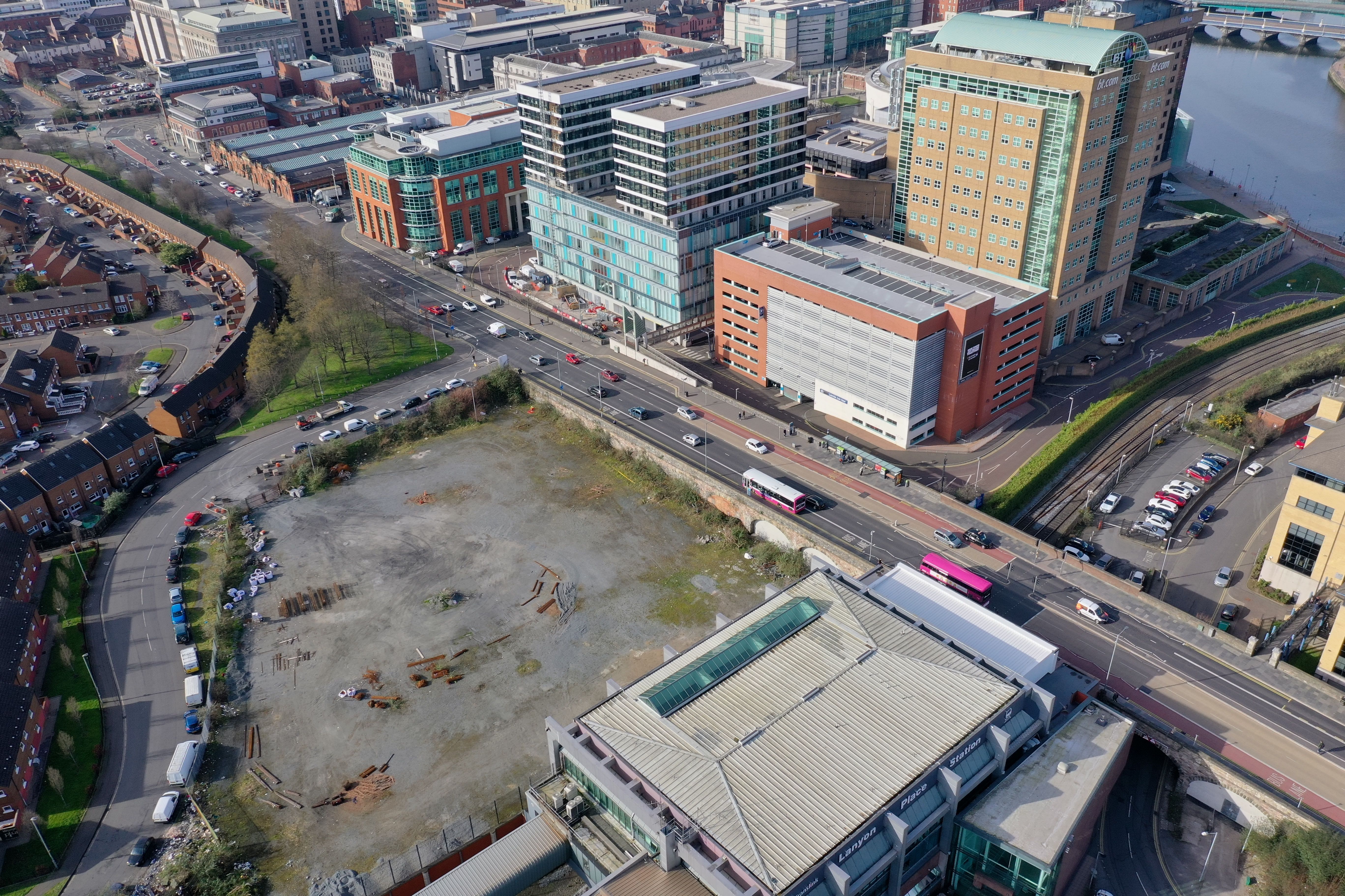 MARKET TUNNELS PROJECT: The plan for vacant land bordered by the train station, right, and the blocked tunnels under the road (centre) has been granted significant funding