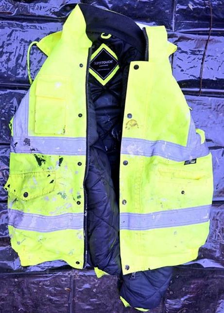 INQUIRY: An image of the hi-vi jacket that police recovered yesterday