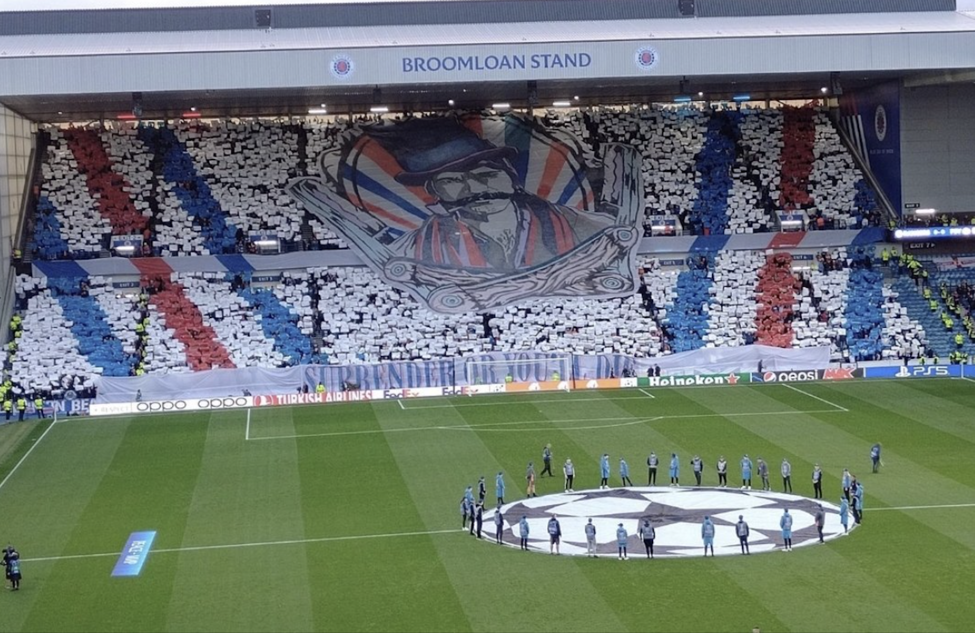 OSCAR PERFORMANCE: The Bill the Butcher tifo at Ibrox paid tribute to a notorious sectarian killer