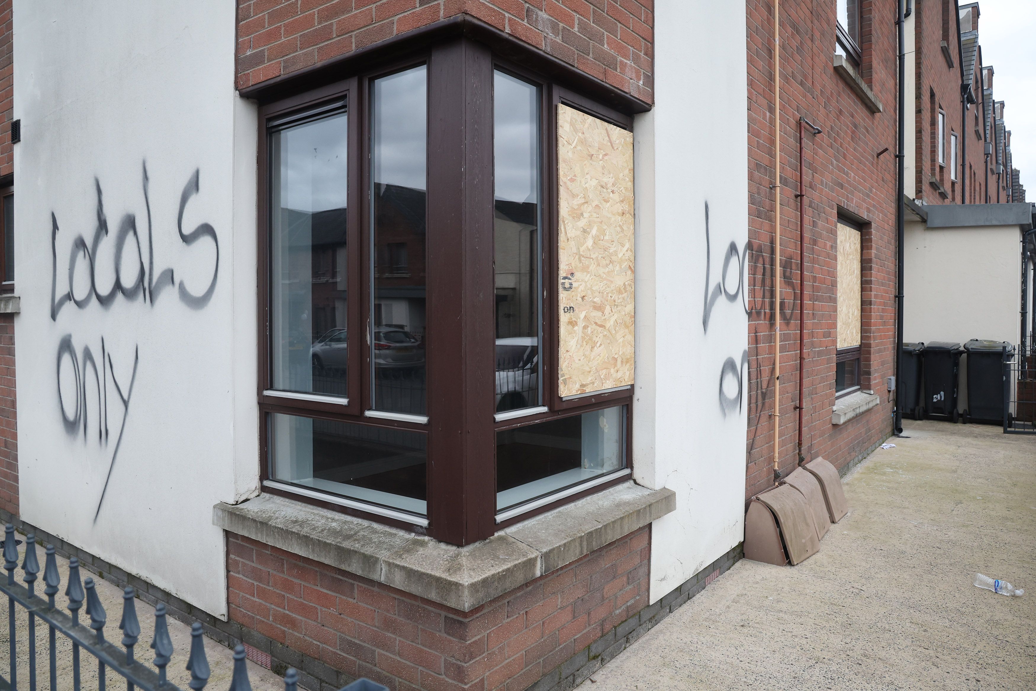 RACIST ATTACK: The house in Roden Street in South Belfast