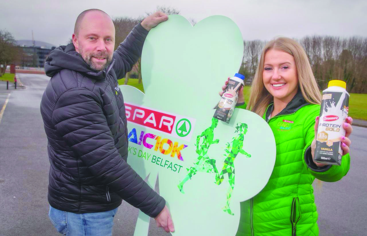 Alan Lowry, Commercial Manager, Tirlan NI and Amy Dickinson, Events Coordinator, SPAR Craic10k  