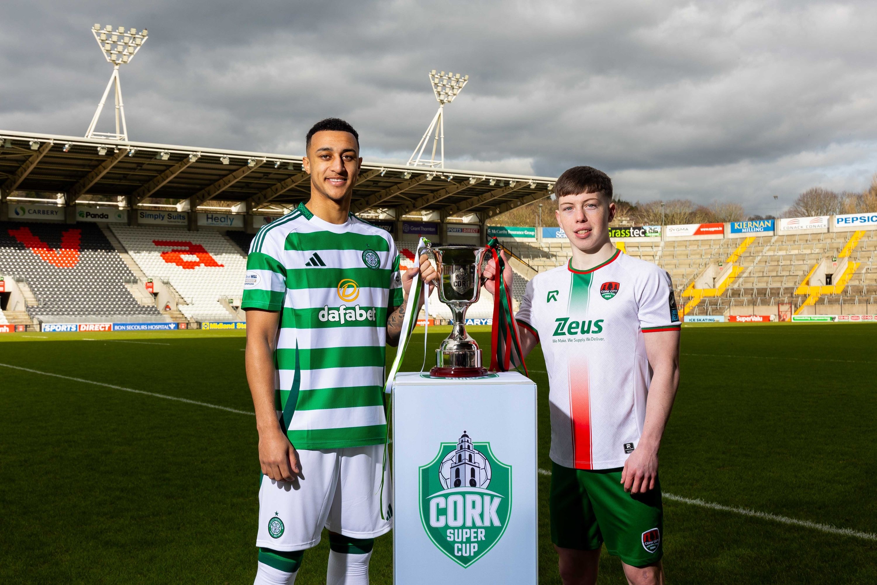 HAIL, HAIL: Launching the inaugural Cork Super Cup at SuperValu Páirc Uí Chaoimh are Adam Idah, Celtic FC, and Cathal O\'Sullivan, Cork City FC. Celtic FC will travel to Cork to take on Cork City FC on July 8th