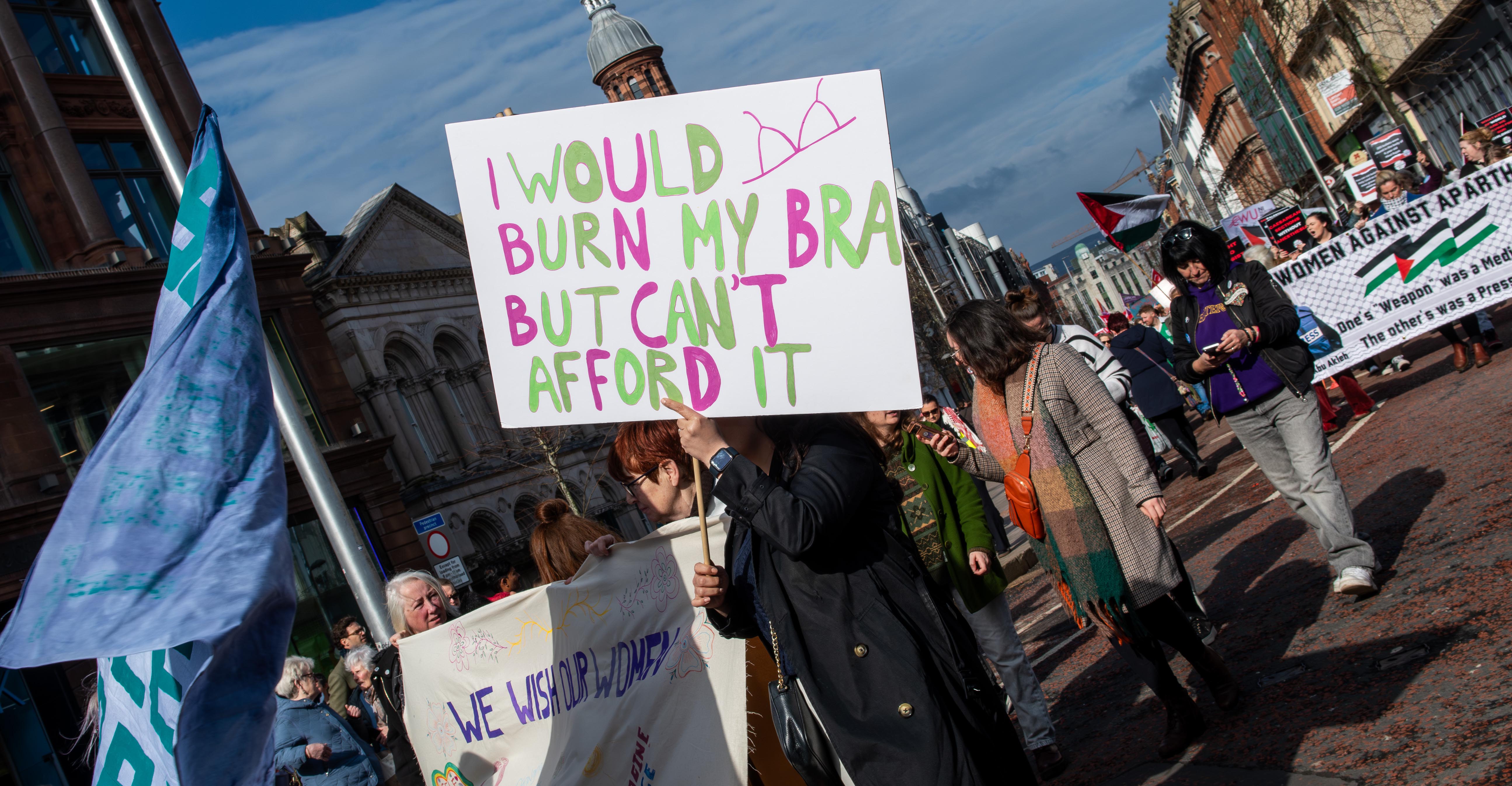 SOLIDARITY: Thousands of women march through Belfast city centre on Saturday