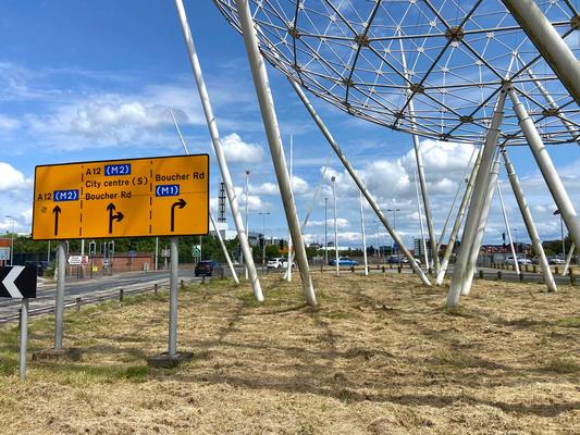 CLASHES: Broadway roundabout was the scene of anti-social behaviour 