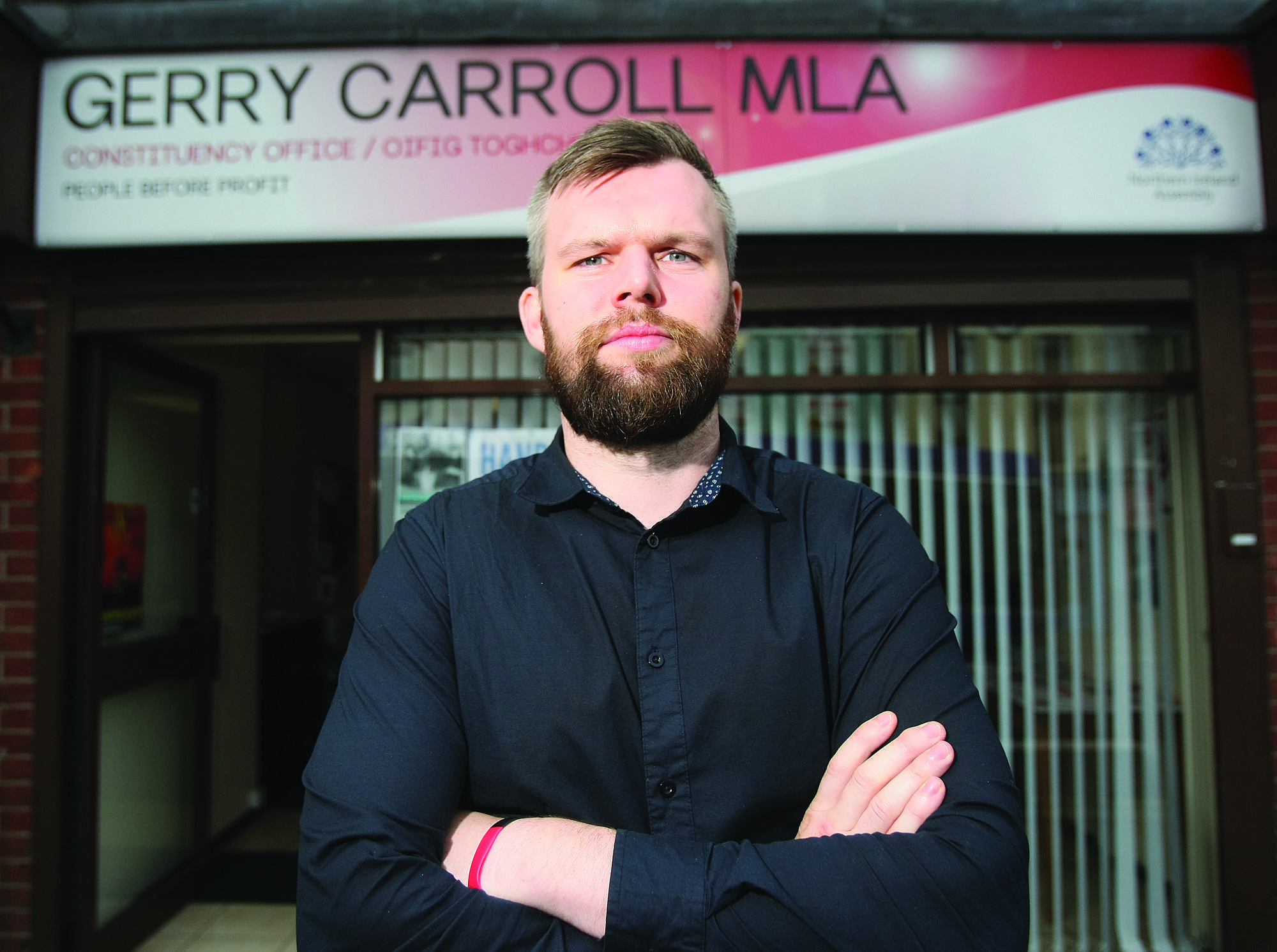 NOT INTIMIDATED: West Belfast MLA Gerry Carroll