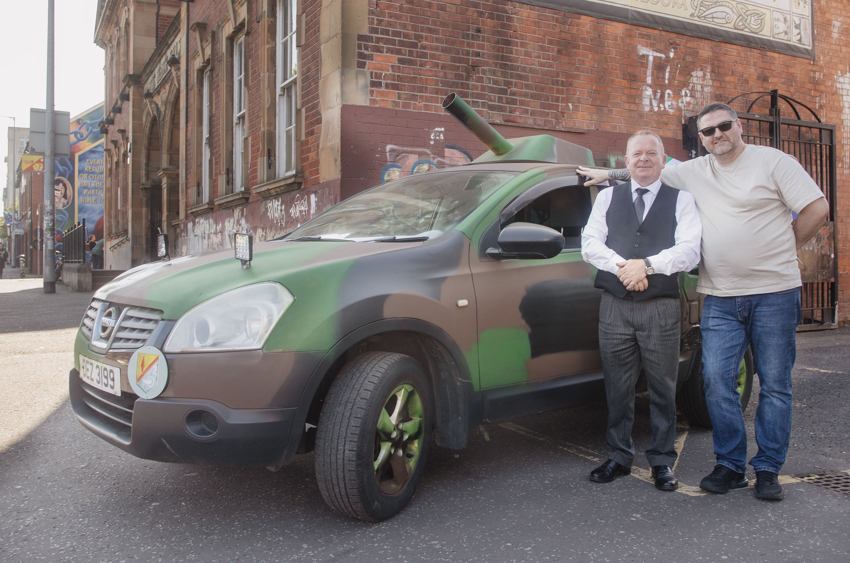 CHARITY RALLY: Micky and Kevin Mallon with their vehicle