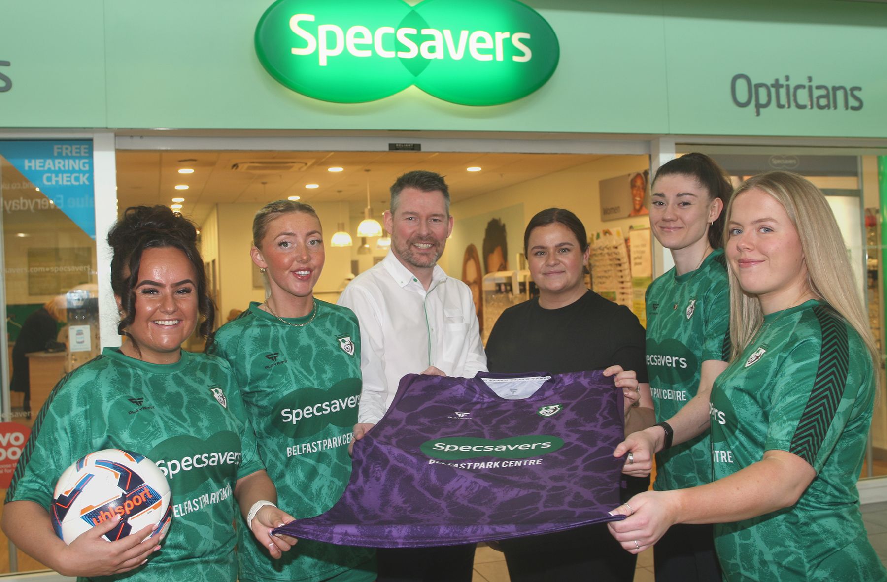 TOP TEAM: Matthew McKenny, with Debbie Boyd, Tiarna Hunter, Jodie Templeton, Eimhear O\'Prey and Poppy Fletcher