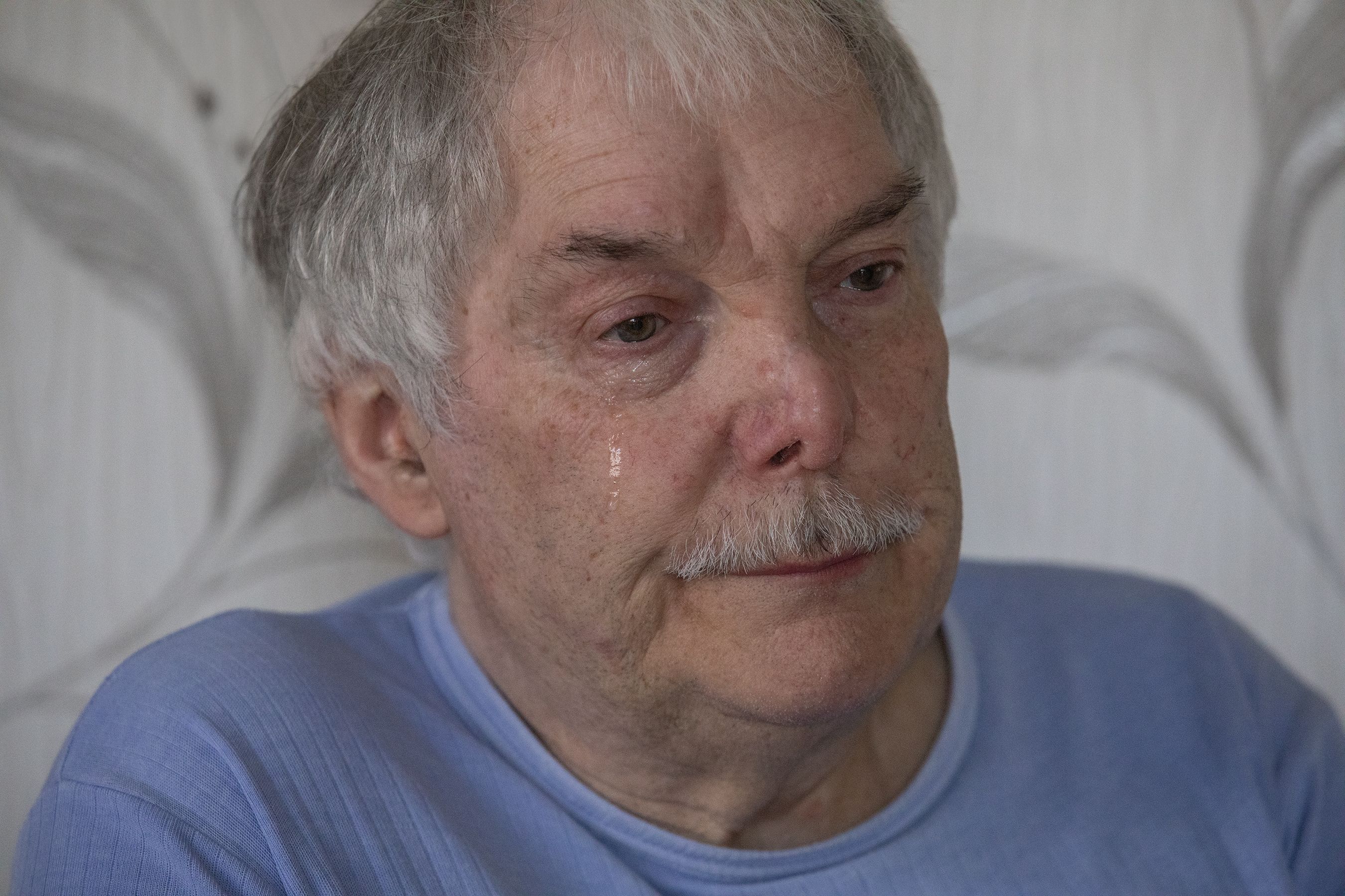 EMOTIONAL: Denis McGowan survived the deadly attack on McLaughlin\'s bar at the top of the New Lodge