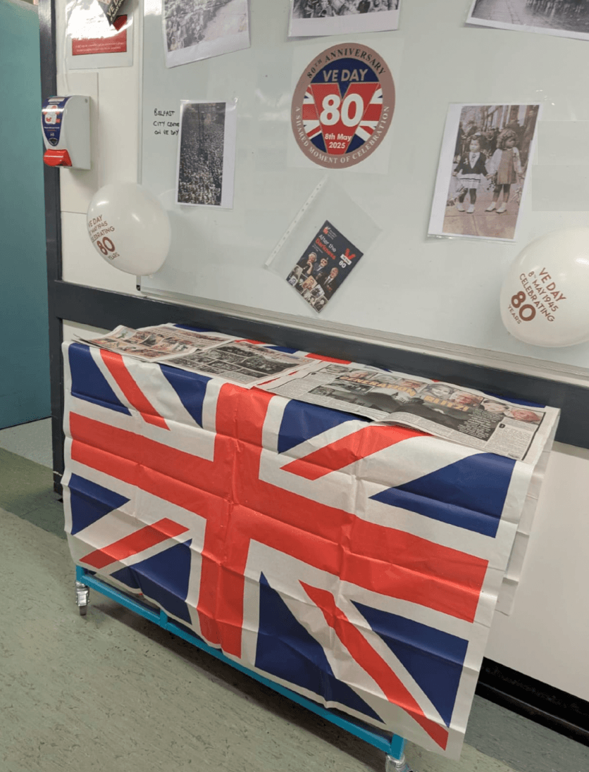 DIVISION: The VE Day commemoration display split patients and staff in an RVH ward