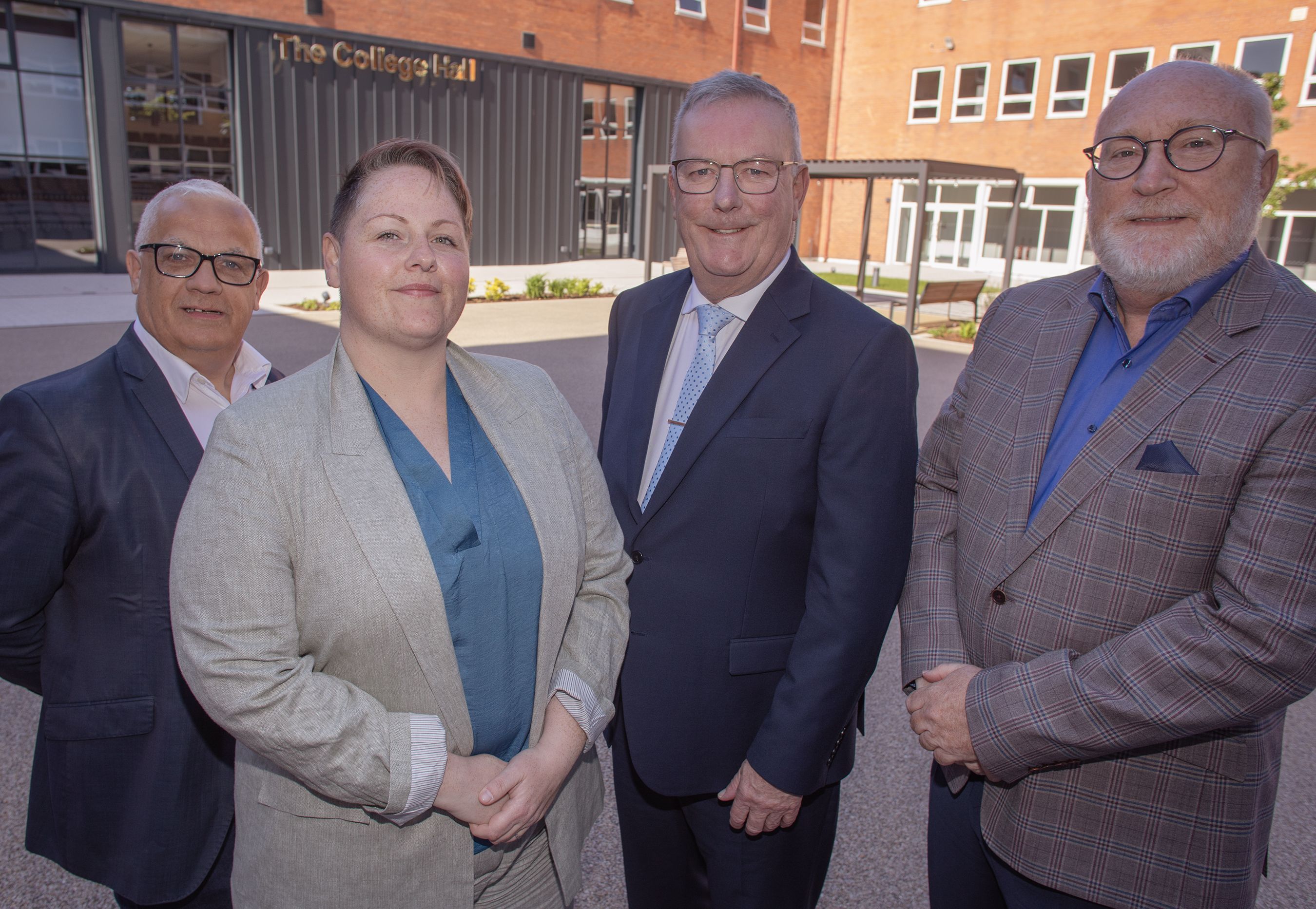 TALK: Tim Attwood and Sara Canning from the John and Pat Hume Foundation with Ulster Unionist leader Mike Nesbitt and St Mary\'s University College Principal, Professor Peter Finn