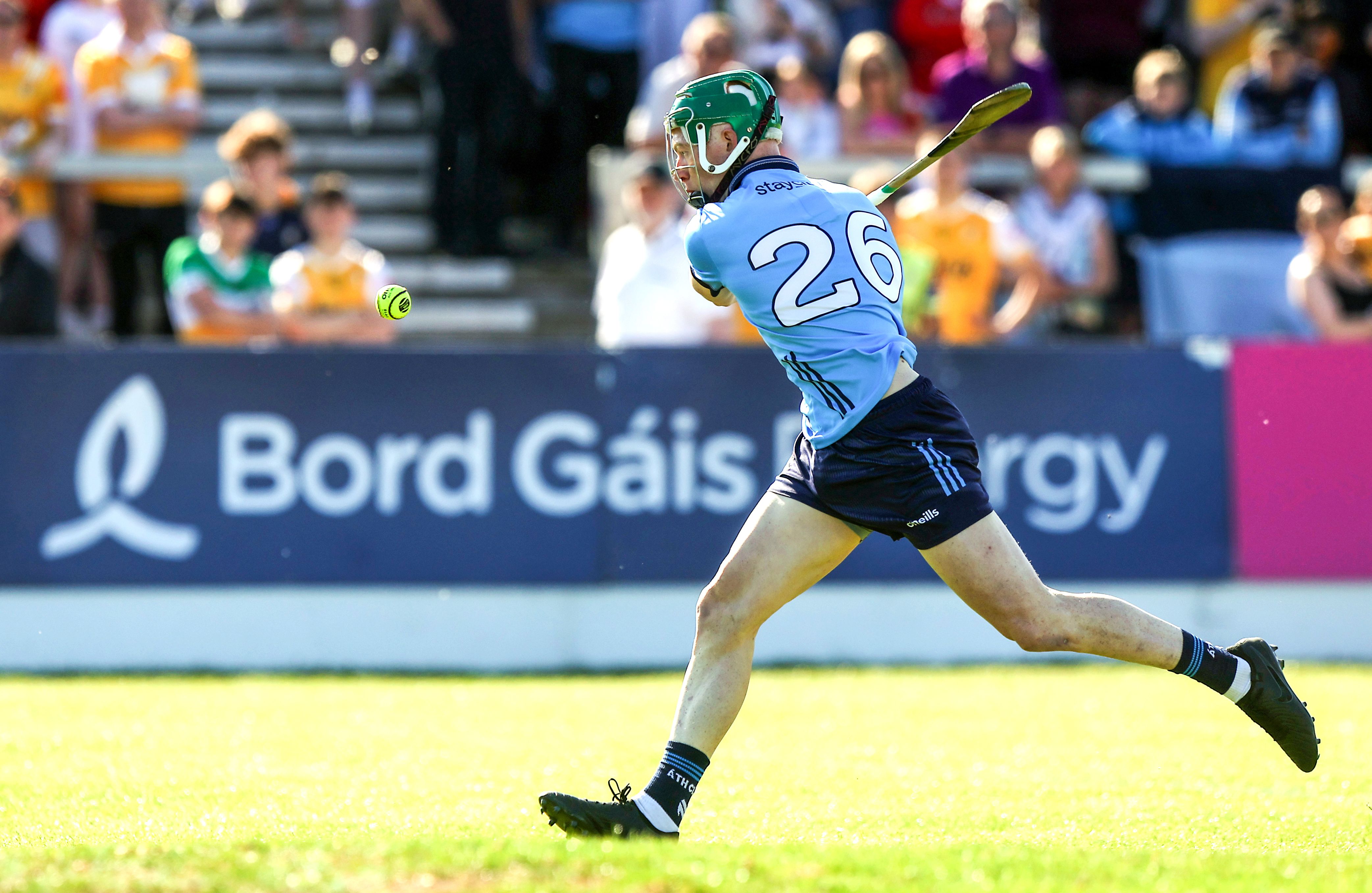 Fergal Whitely cracks home Dublin\'s third goal on Saturday 