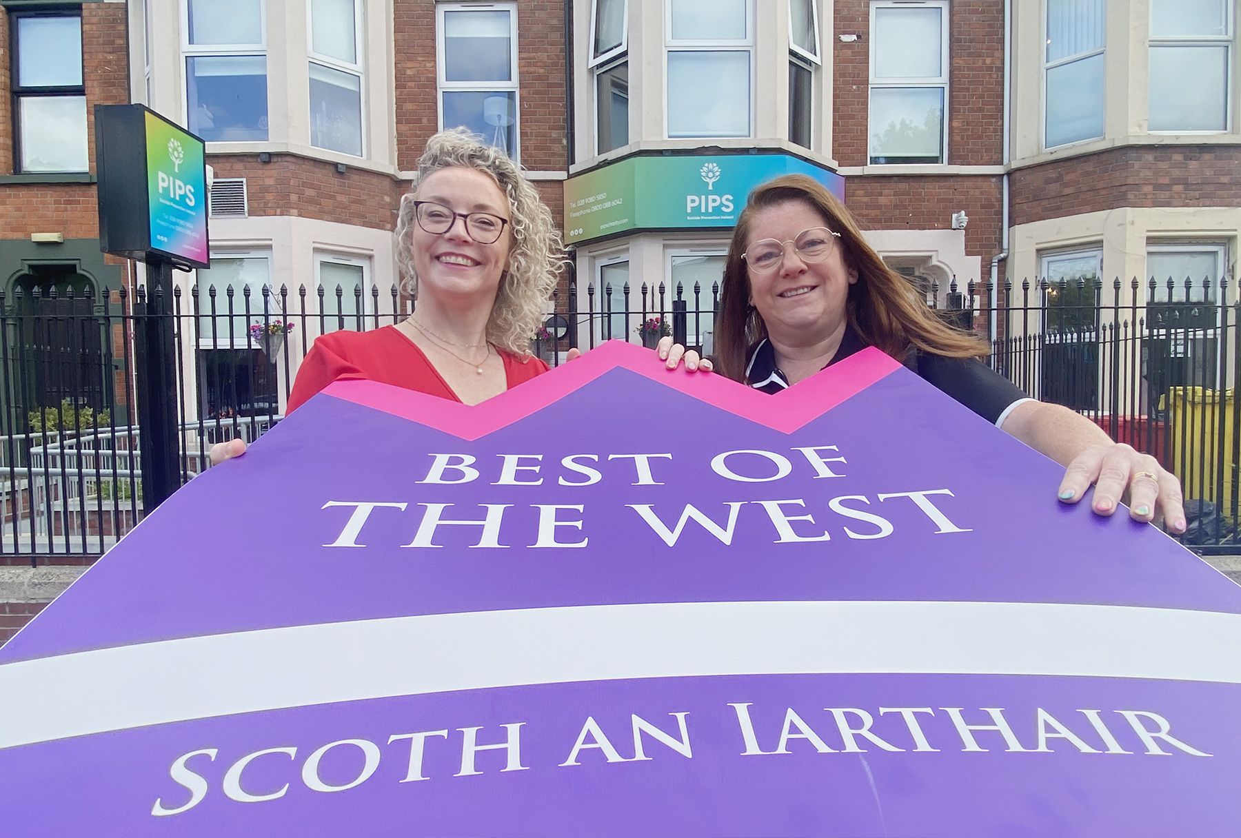 BEST OF THE WEST: Renee Quinn, Executive Director of PIPS Charity, and Christina Sloan, Advertising Manager, Belfast Media