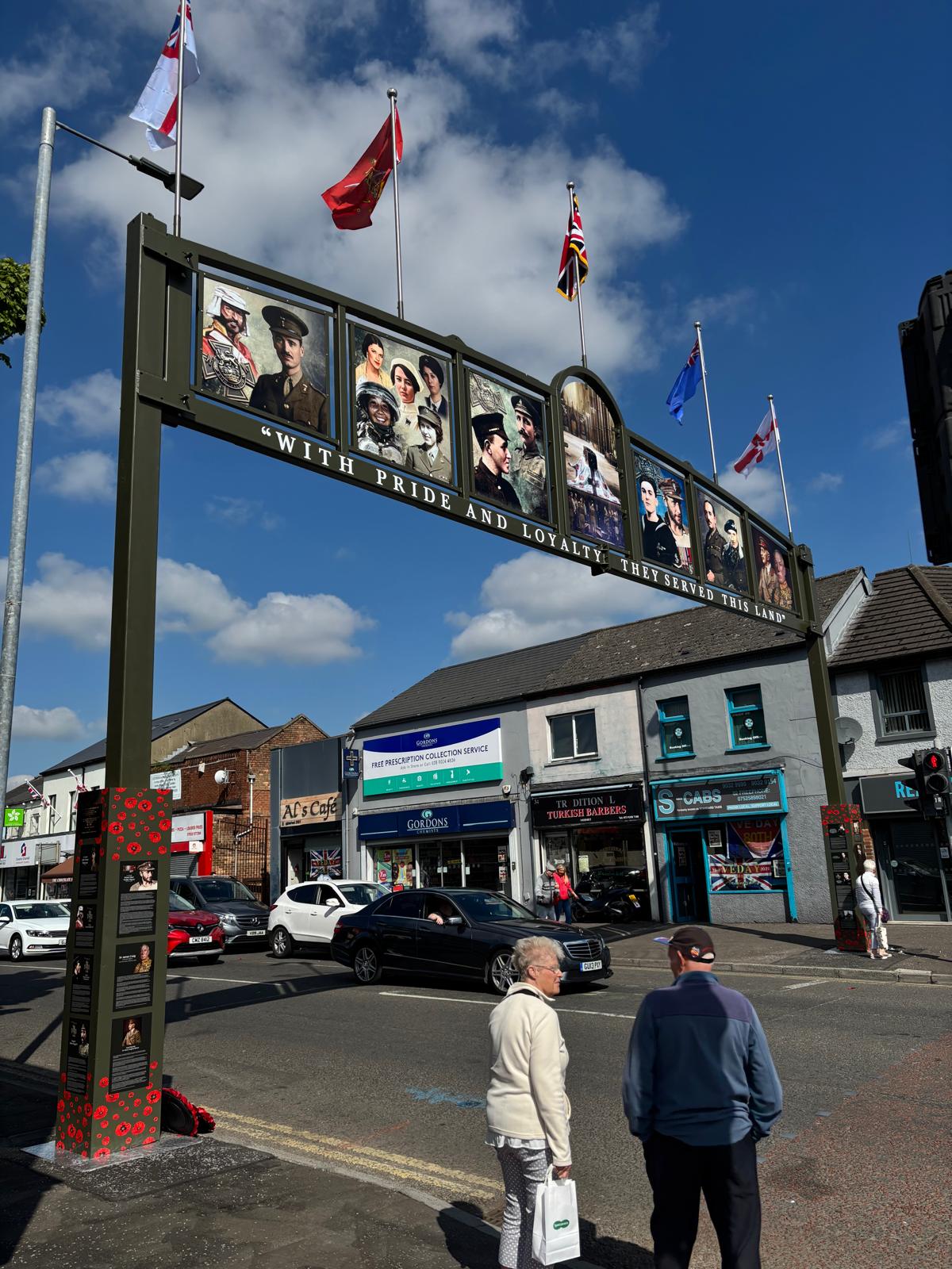 CELEBRATION: A VE Day arch erected on the Shankill Road