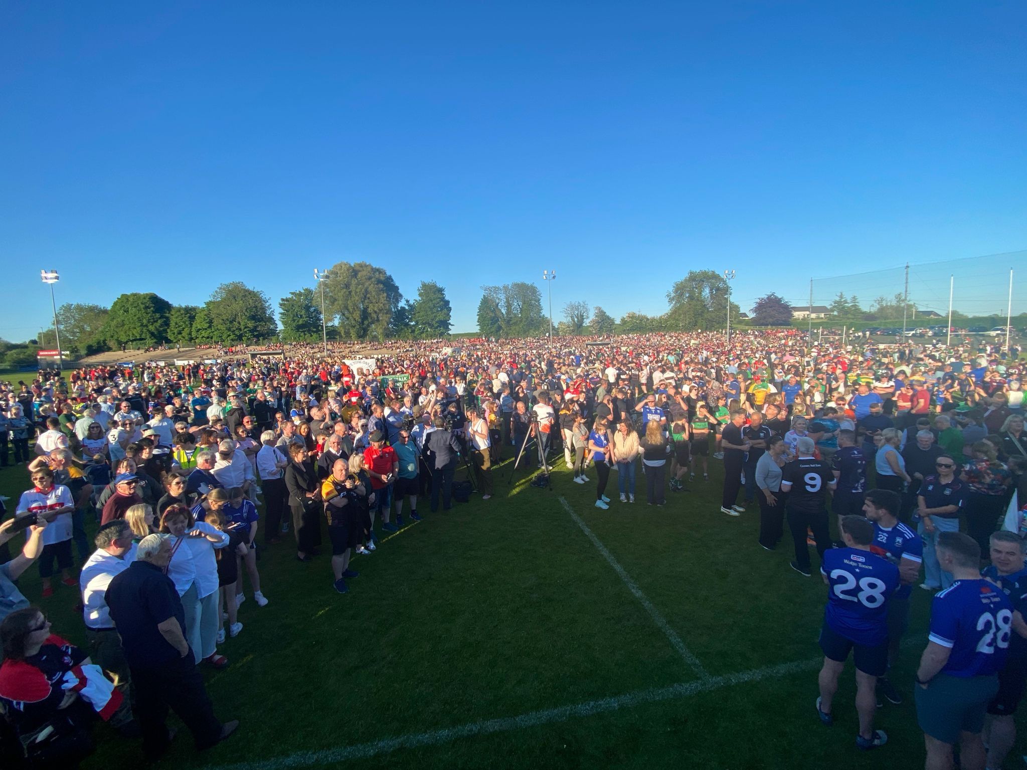 SOLIDARITY: A huge crowd turned out in Bellaghy to show their support for the family of Sean Brown
