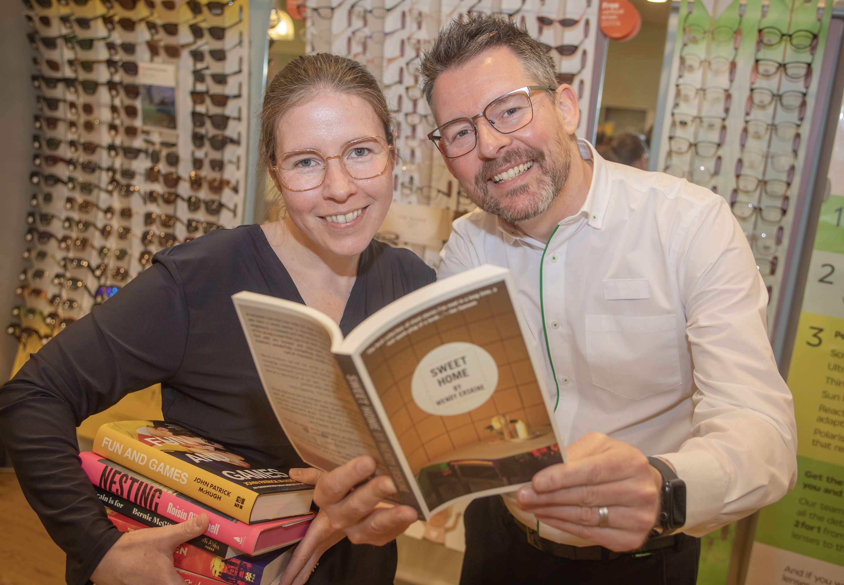 Jayne Martin and Matthew McKenny from Specsavers Park Centre