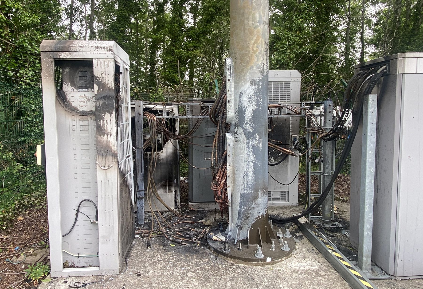 ARSON: A 5G mast in Springbank Industrial Estate in Poleglass was targeted on Saturday afternoon past