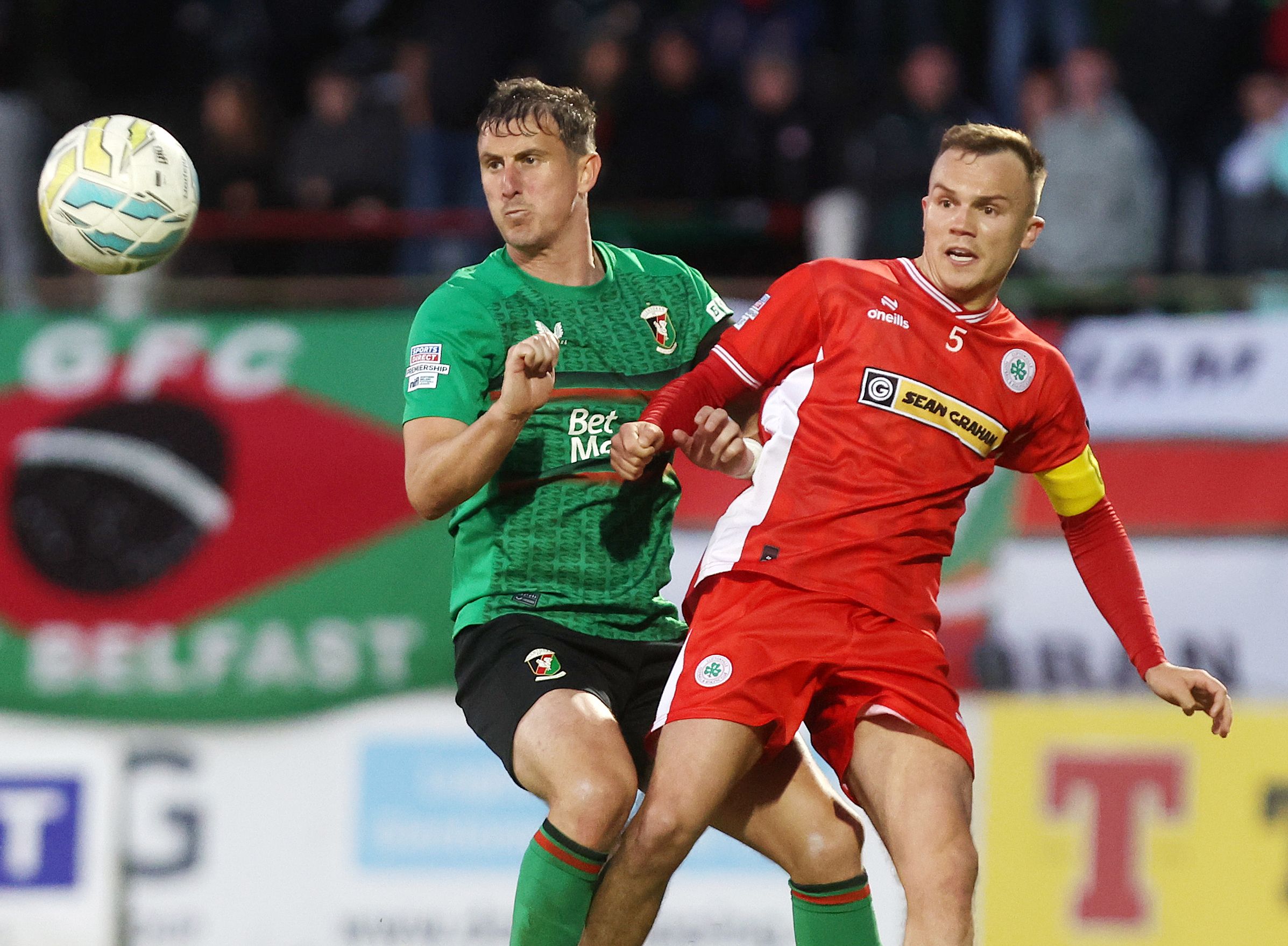 PRE-SEASON: Glentoran\'s Marcus Kane and Cliftonville\'s Rory Hale 