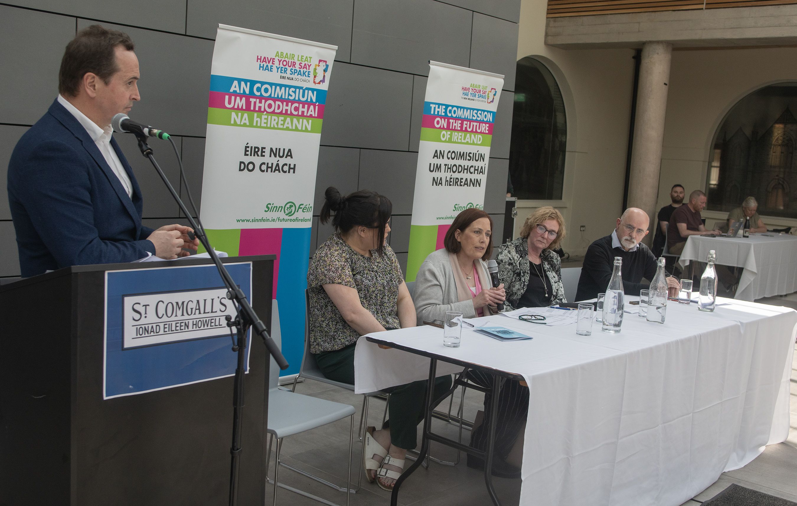 DISCUSSION: The Sinn Féin health conference at St Comgalls was chaired by Donegal pharmacist Tom Murray