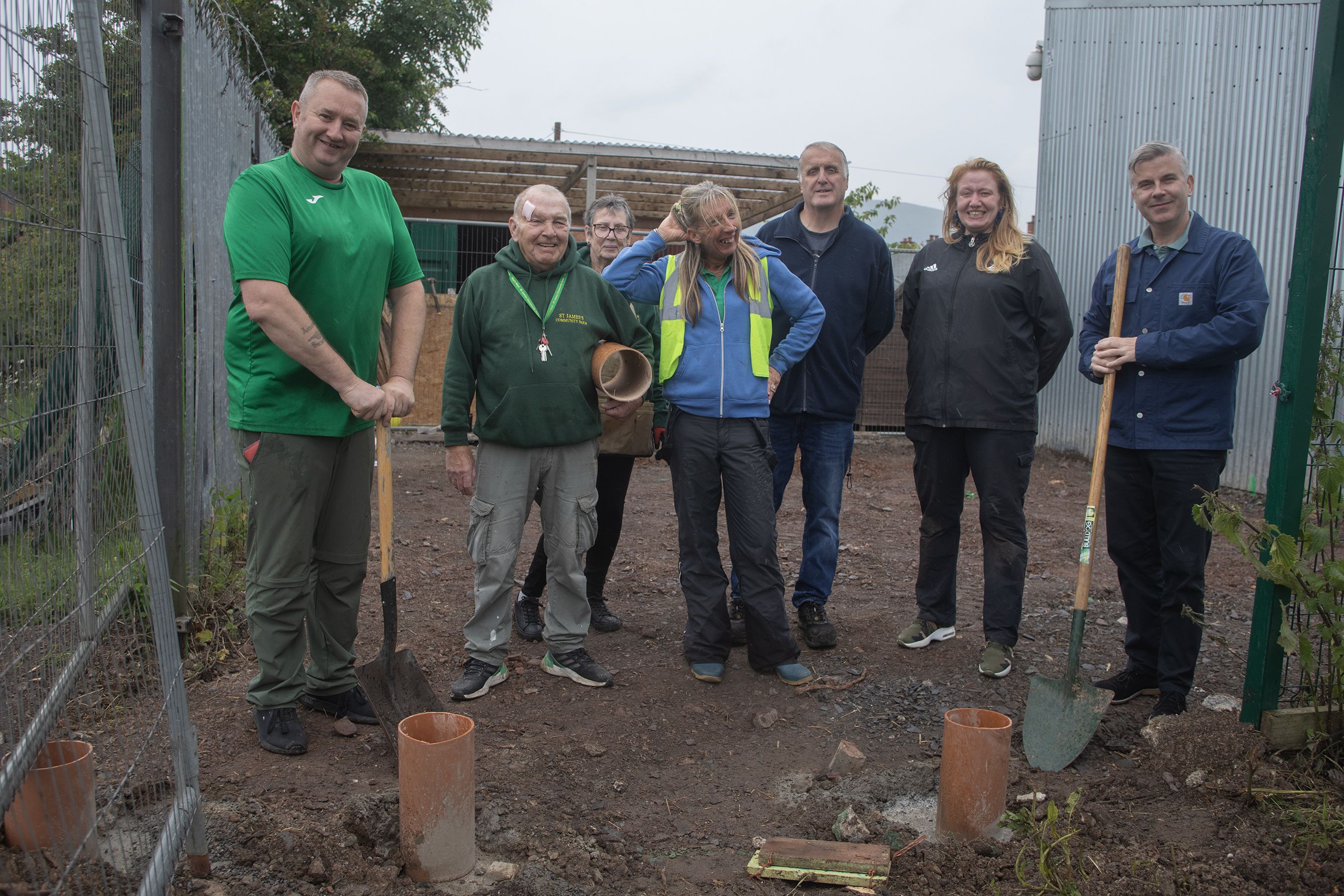 ECO UPGRADES: Staff and volunteers at St James\' Farm