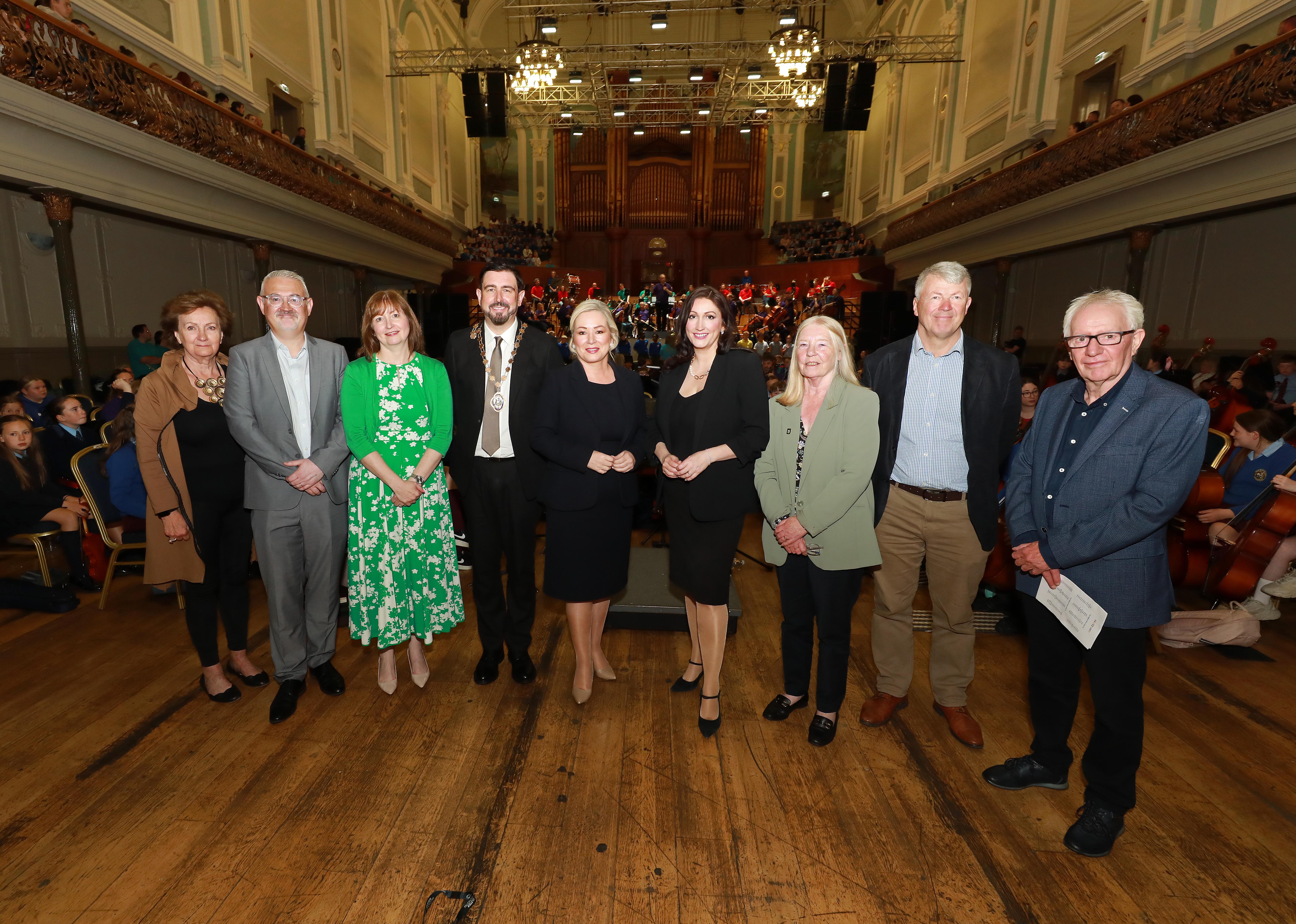 MUSIC TO THEIR EARS: The First and deputy First Minister at the Ulster Hall