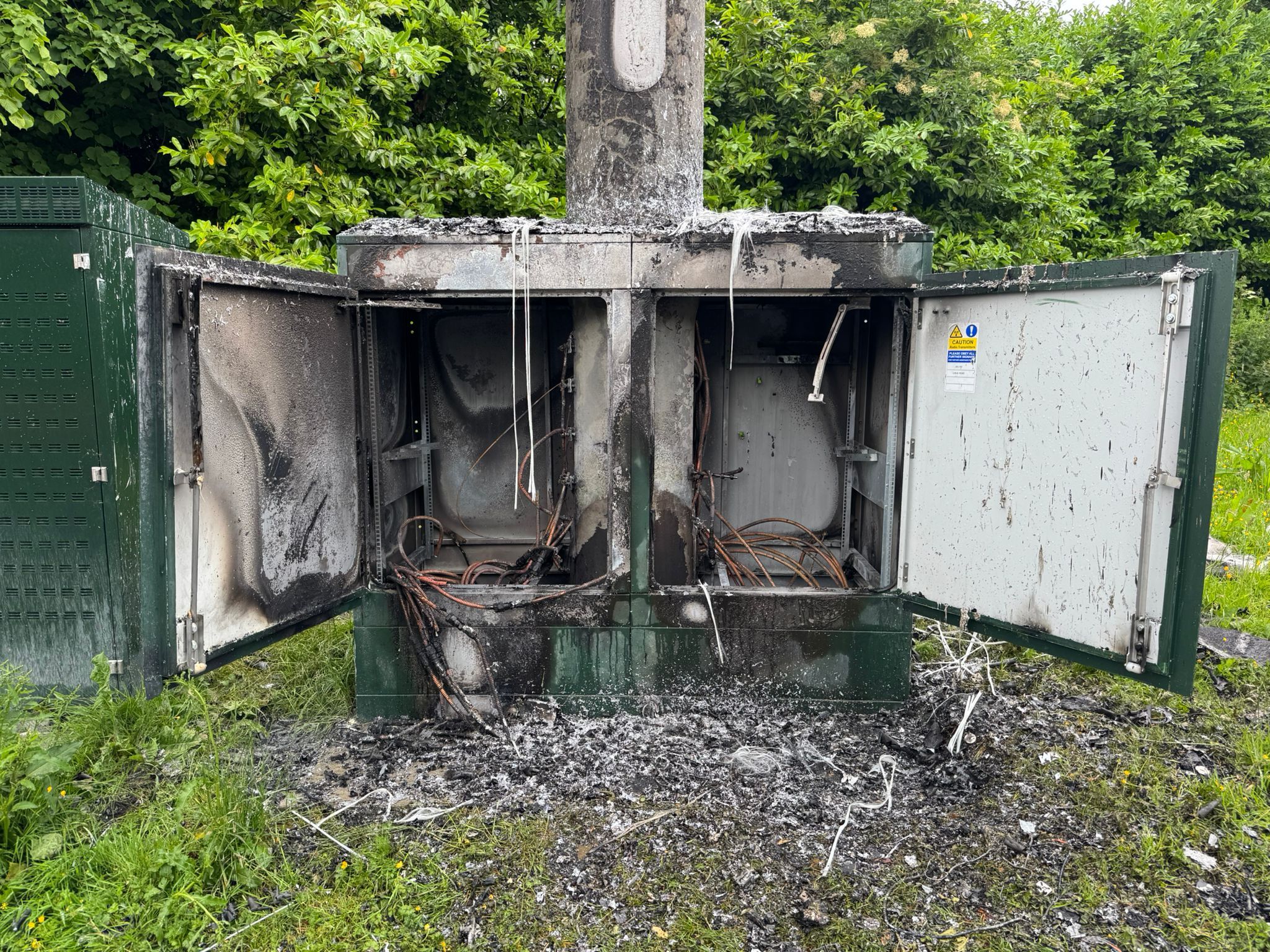 NO SIGNAL: Another phone mast was attacked in West Belfast
