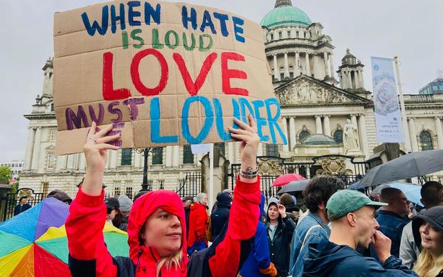 'Racist minority will not win' City Hall rally hears