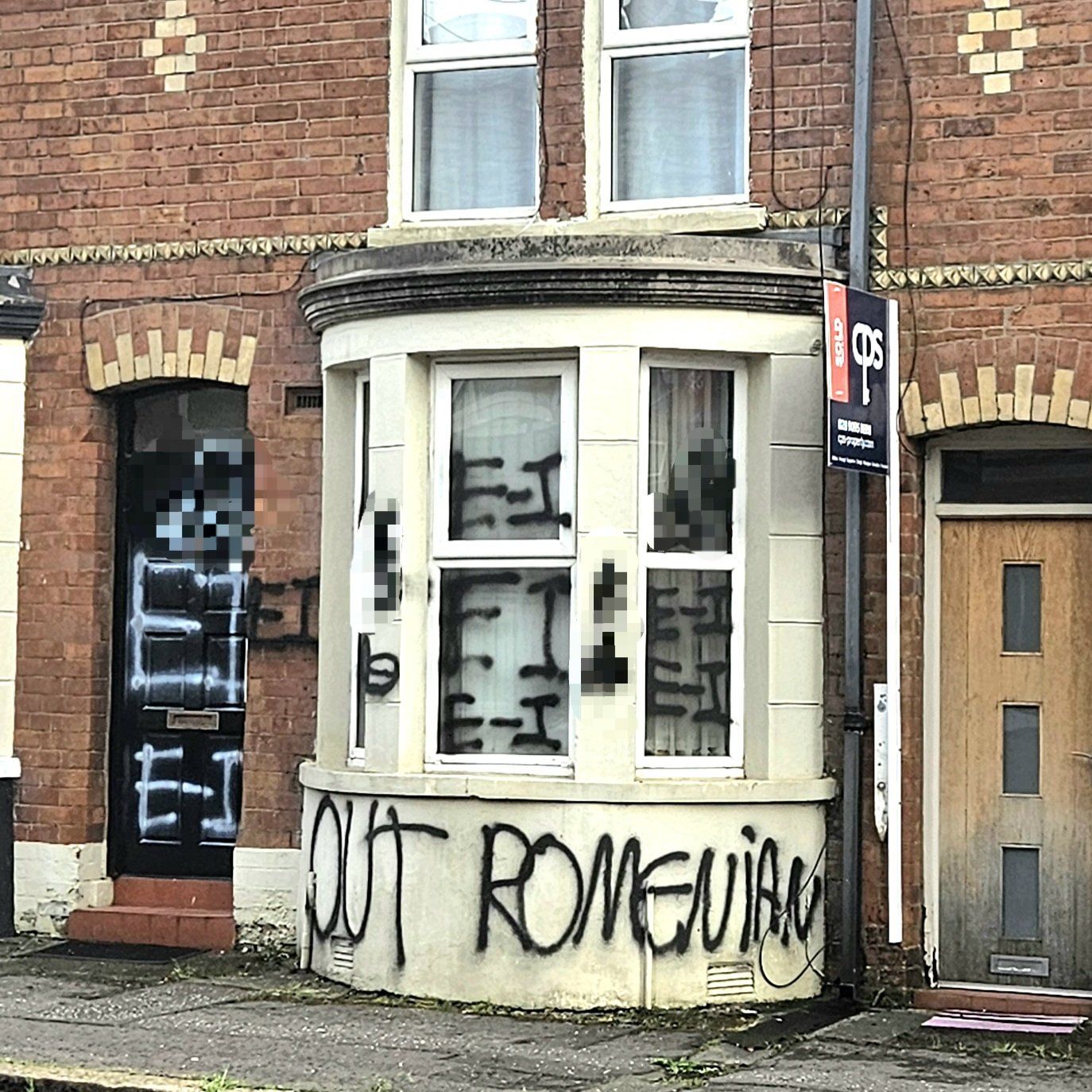 SICKENING: The house in Chadwick Street, off the Lisburn Road