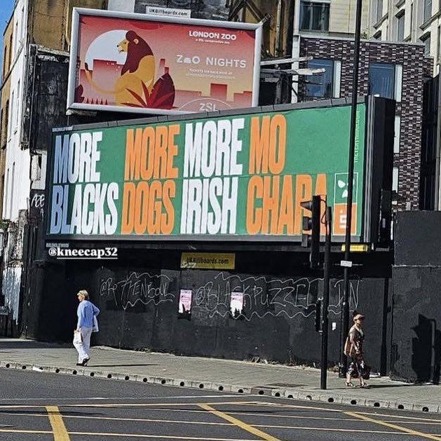 SUPPORT: The mural in the Lambeth area of London