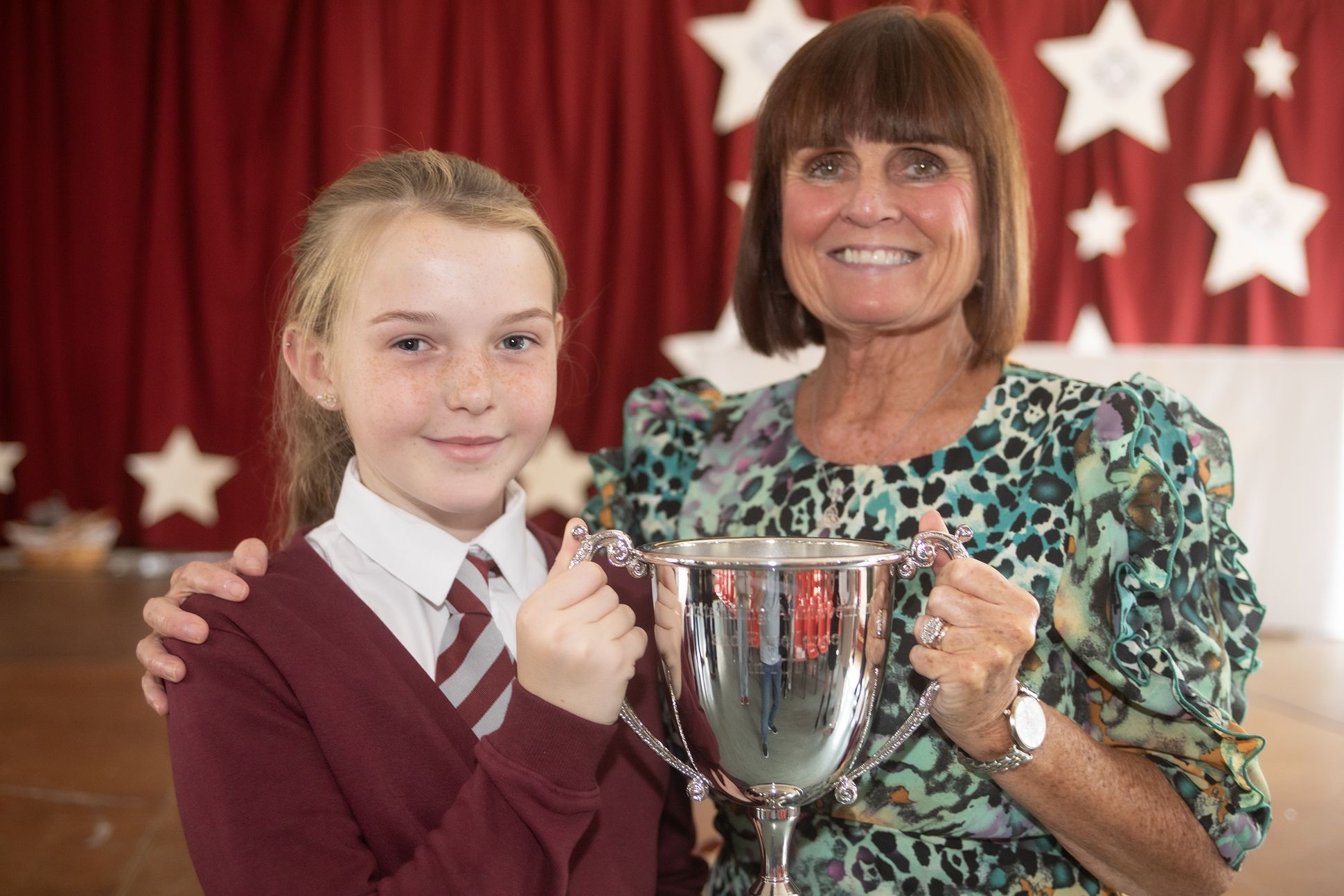PRIZE: Fiadhna Carey and  Principal Fiona Boyd