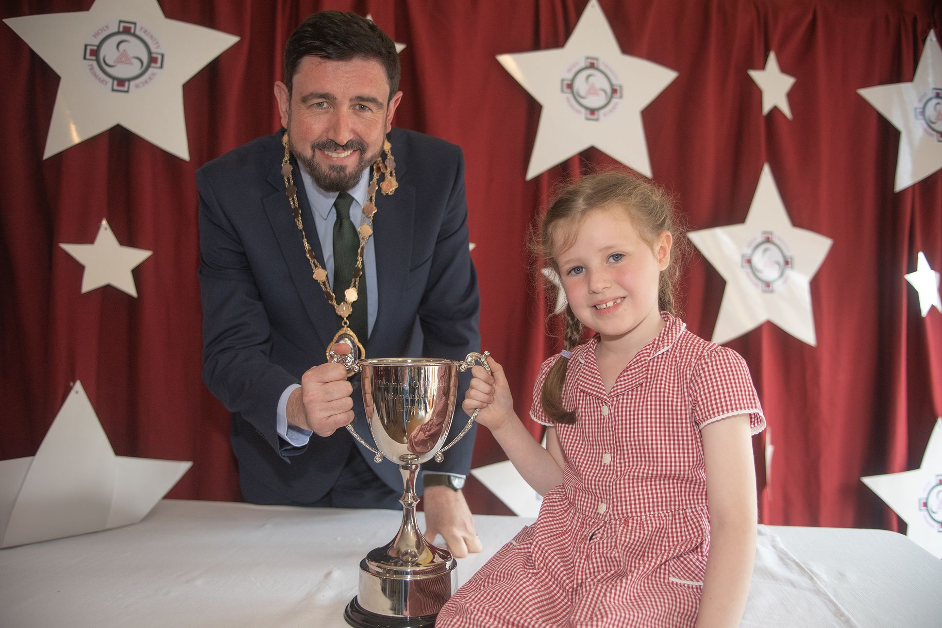 WINNER: Anna with Deputy Lord Mayor Paul Doherty