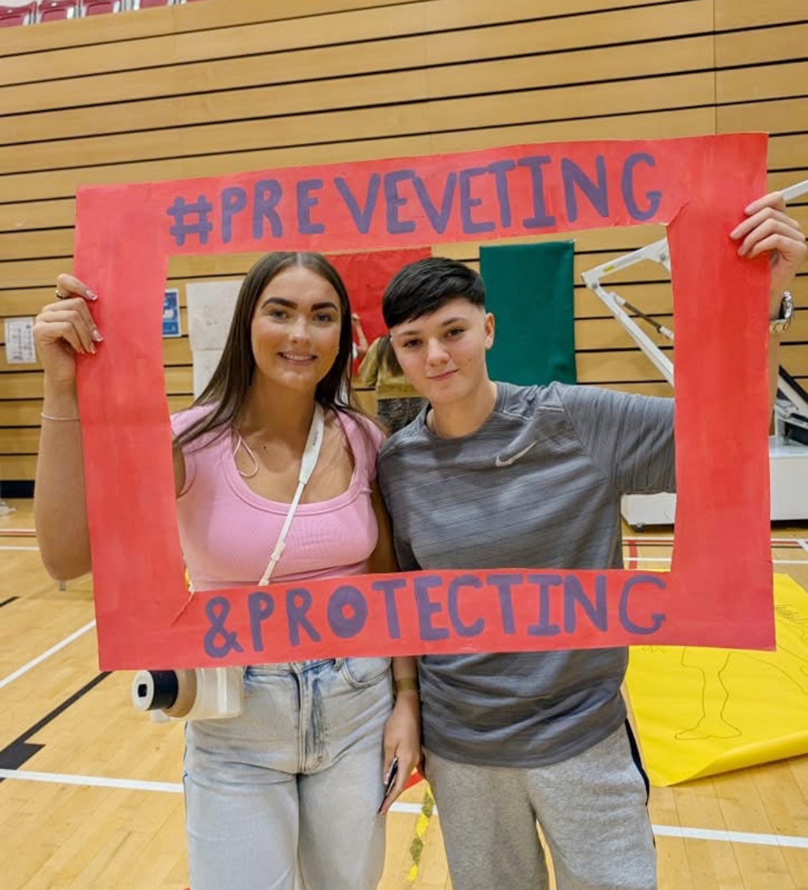 FRIENDSHIPS: Beth Robinson and Jody-Leigh Lundy during the Preventing and Protecting event organised by the North Belfast Area Project