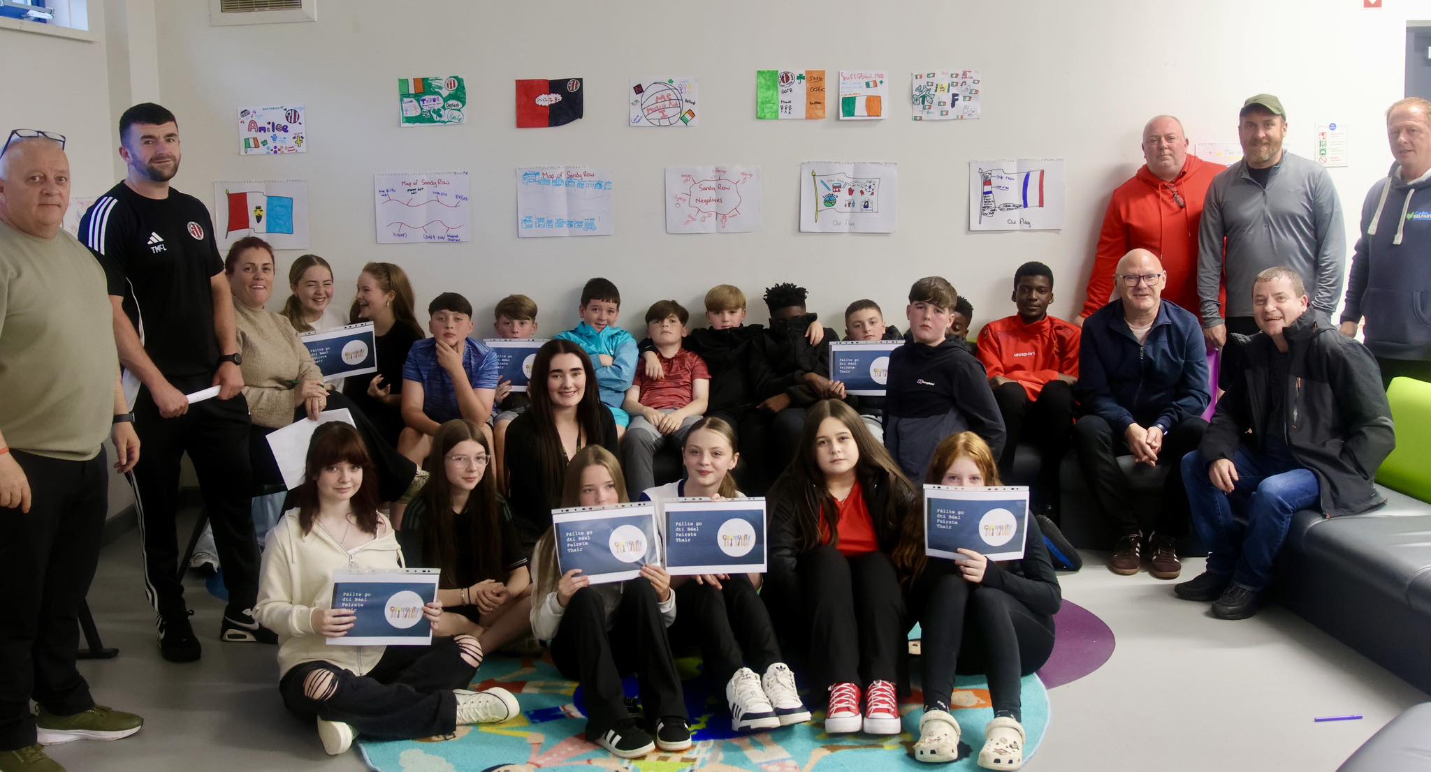 LEARNING TOGETHER: The young people at one of the sessions at Willowbank FC