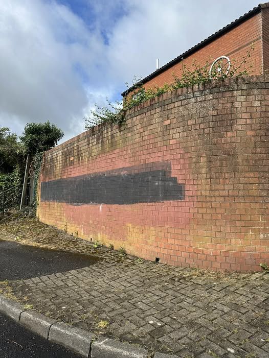 CONDEMNED: Racist graffiti in the Woodside area of Poleglass was removed 