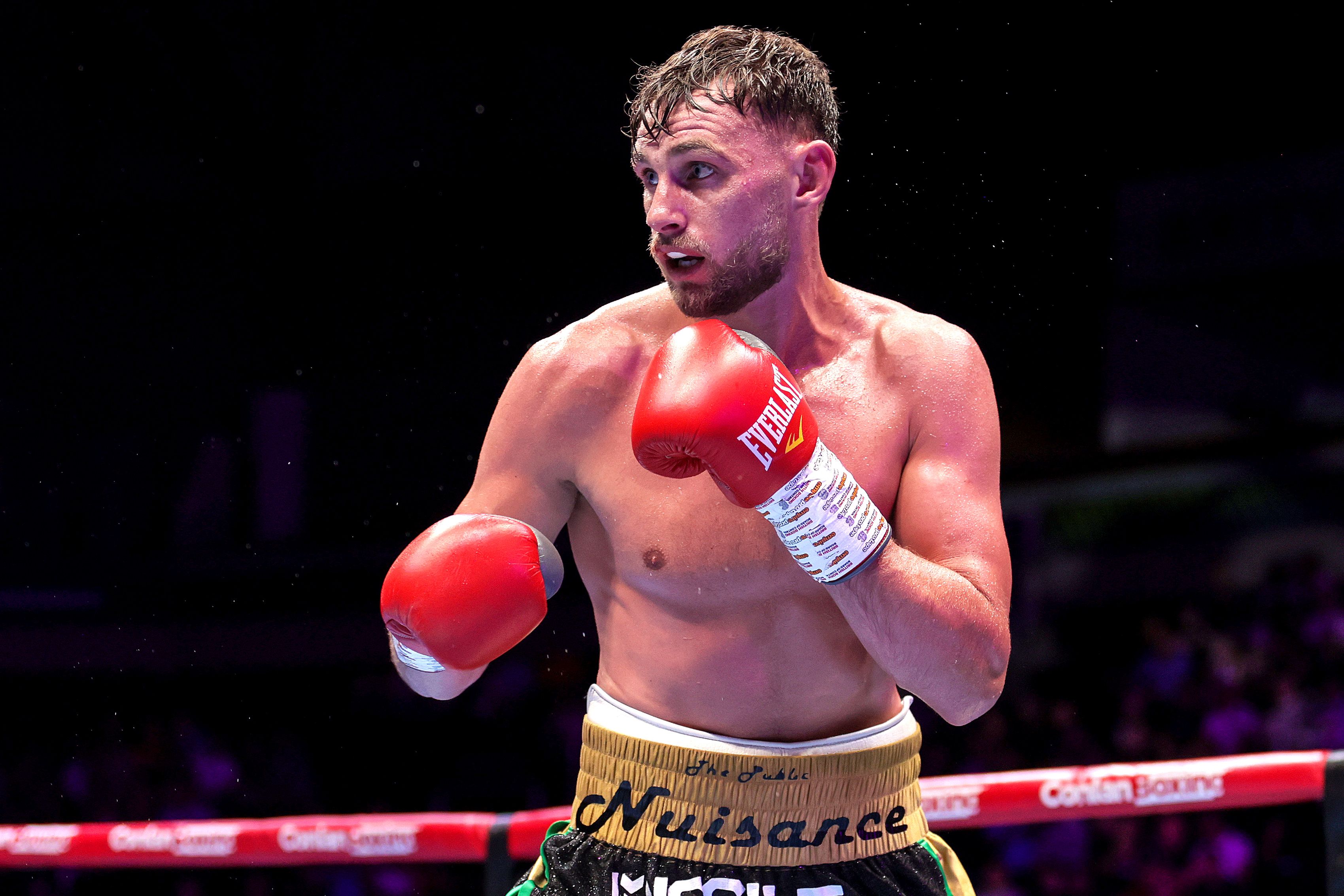 RETURN: Seán McComb was back in the ring on Saturday night