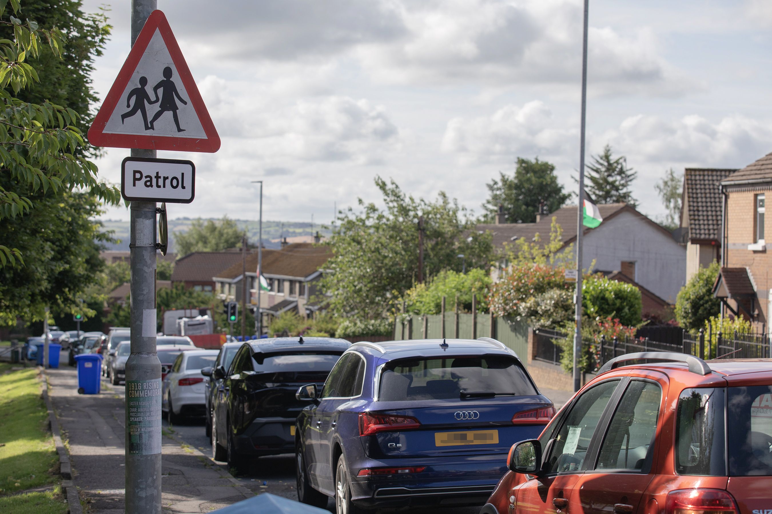 REDUCE SPEED: Bunscoil Phobal Feirste is based at the busy Shaws Road