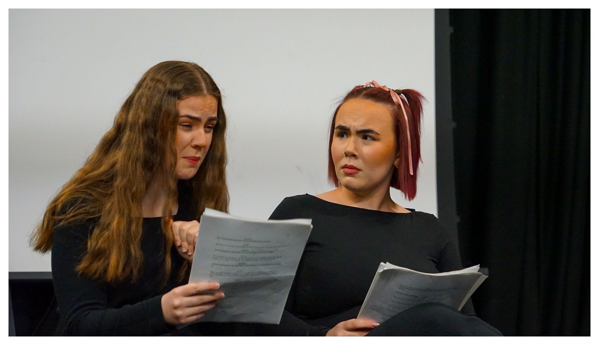 NEW PLAY: Aoife Kane and Radha McCarthy during rehearsals 