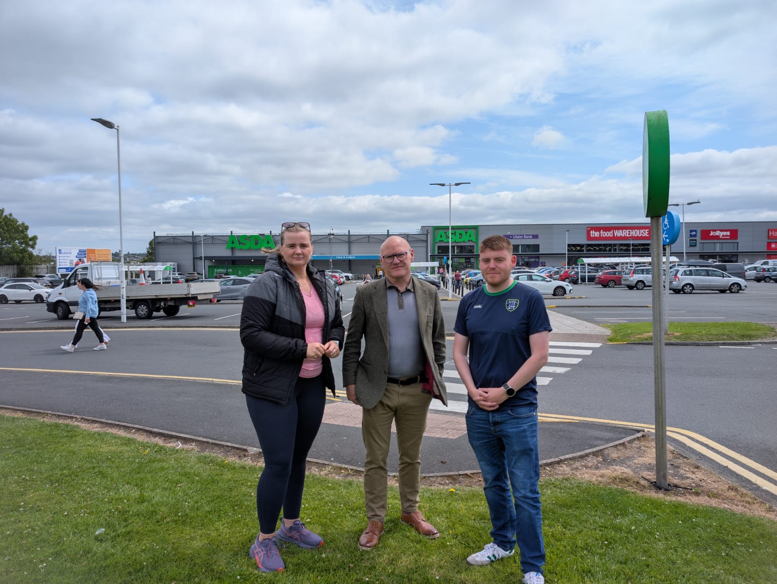MEETING: Aisling Reilly MLA, Paul Maskey MP and Councillor Ronan McLaughlin at Westwood Shopping Centre