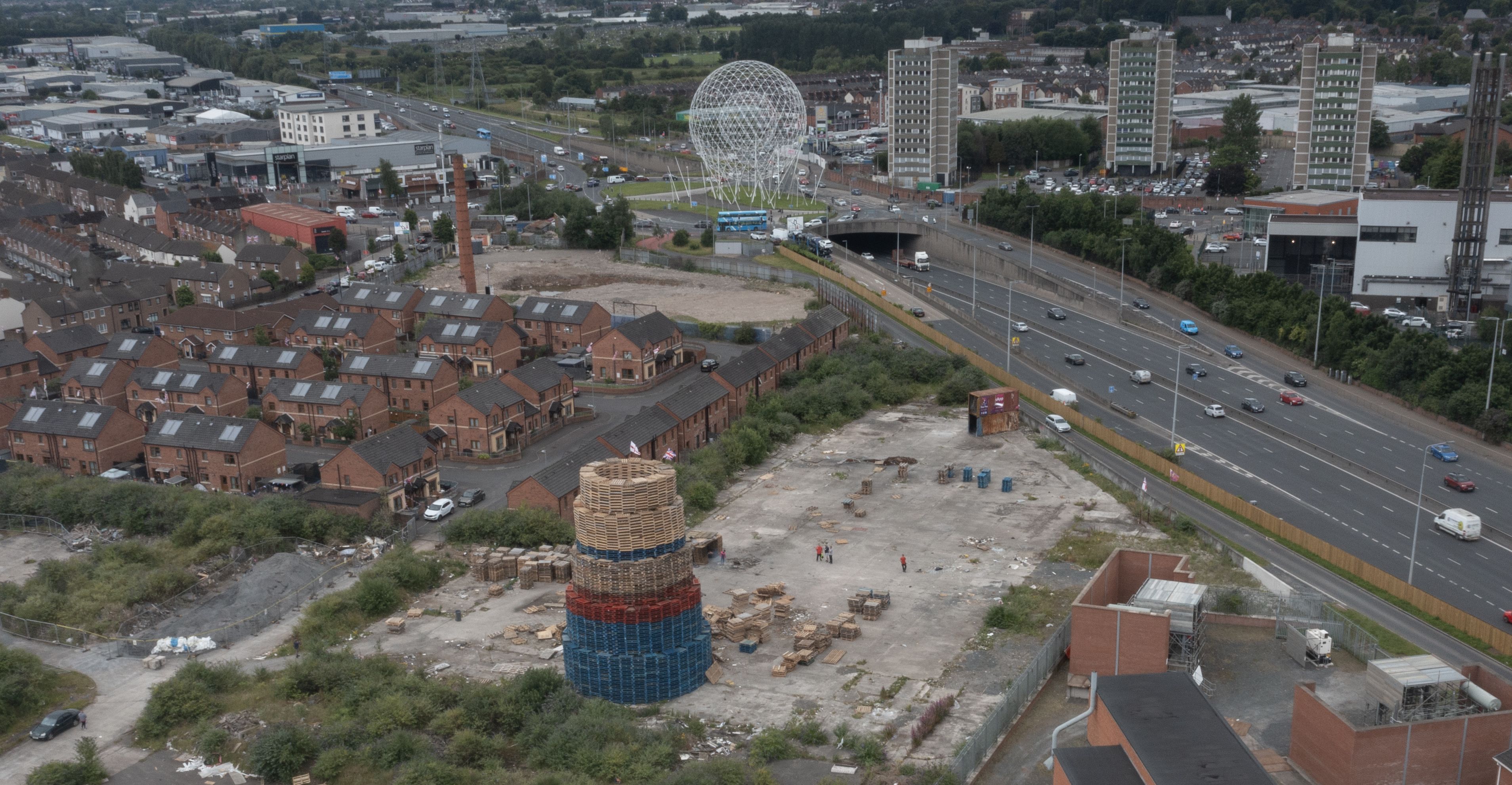 CONTROVERSY: The bonfire close to the Westlink