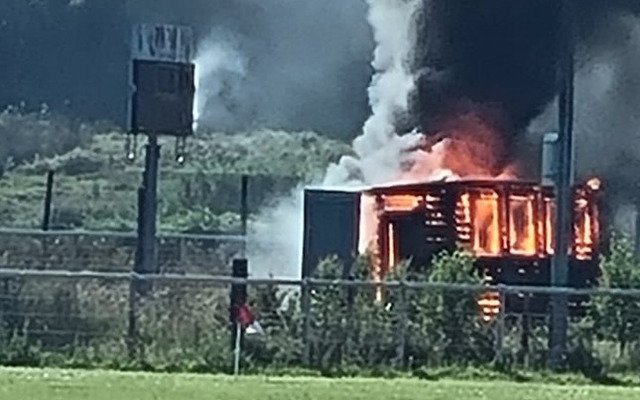 Scoreboard and club shop destroyed in arson attack on Lámh Dhearg