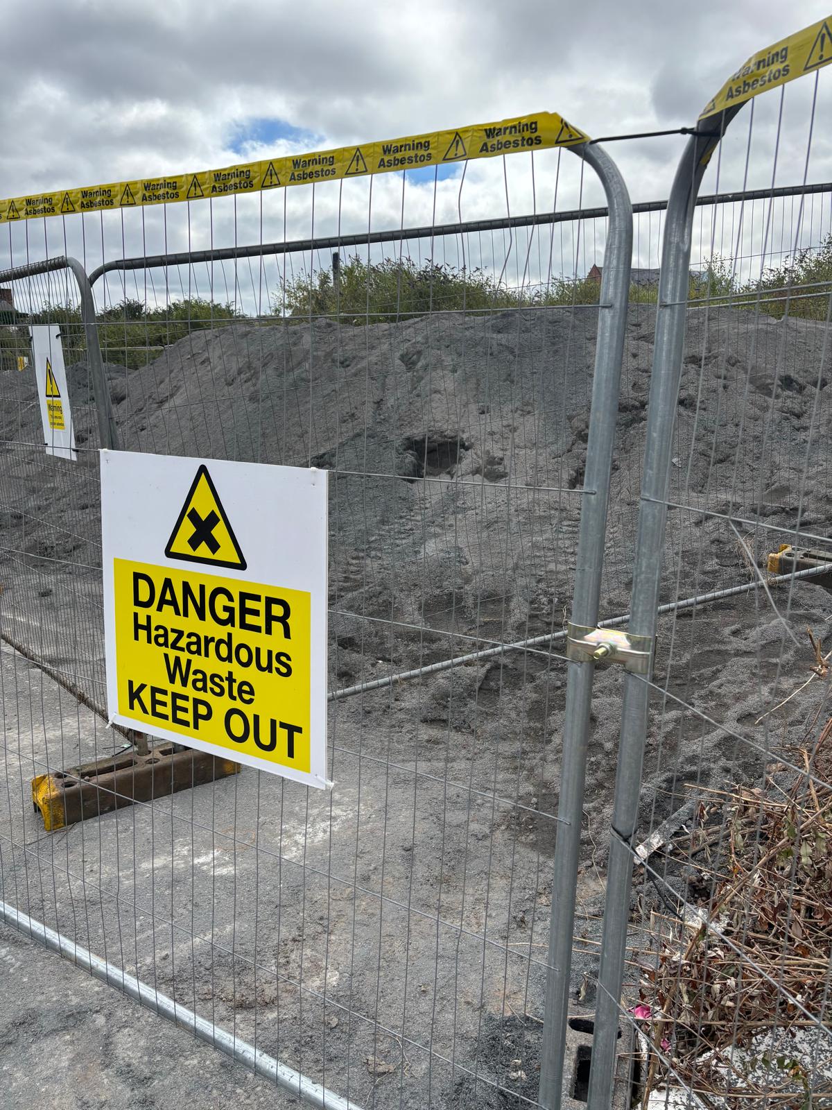DEADLY DANGER: The \'asbestos bonfire\' was allowed to go ahead because of the threat of violence