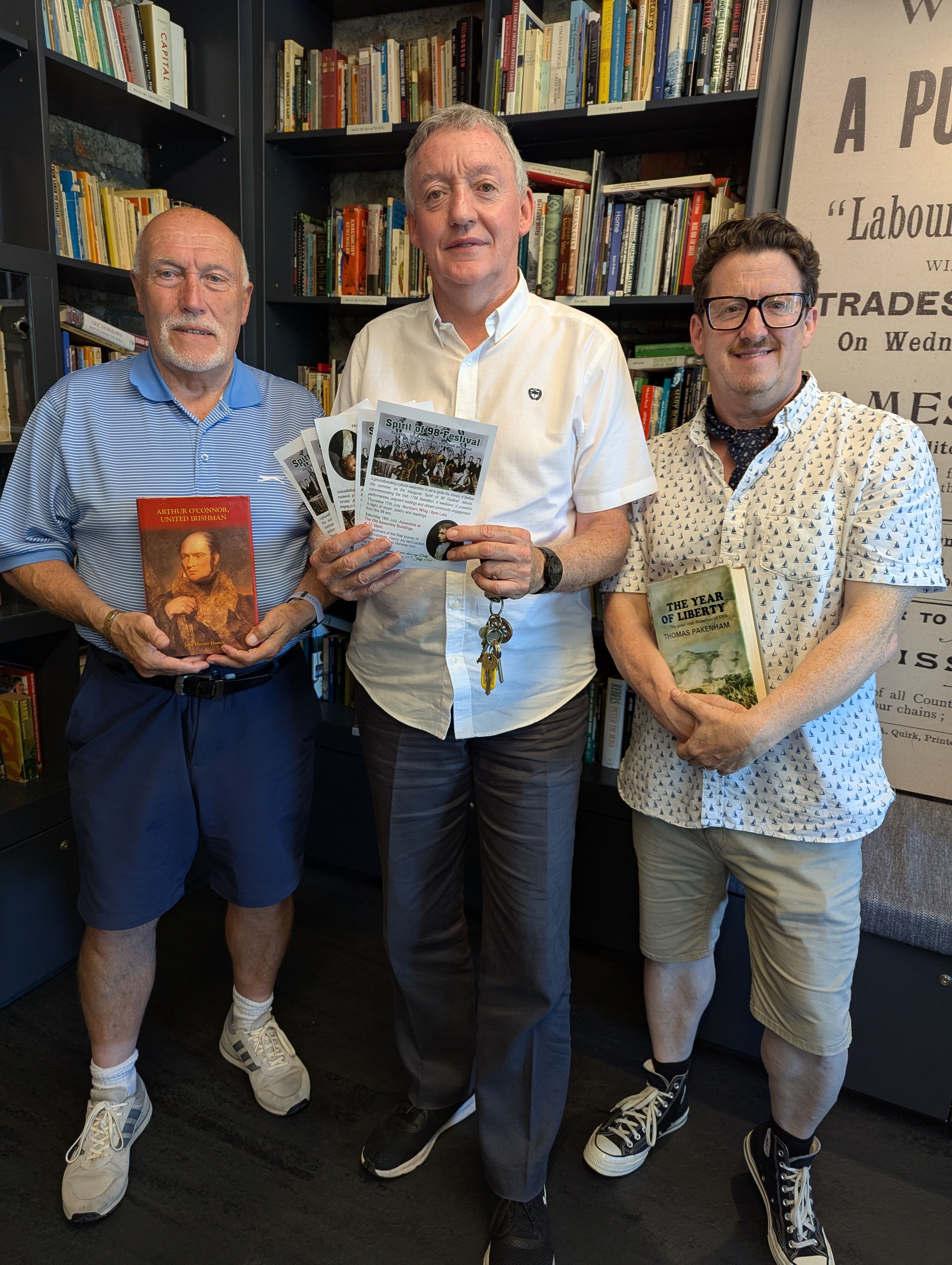 FESTIVAL: Gerry McClorey, Michael George and Sean Napier from United Irishmen Society Executive Committee