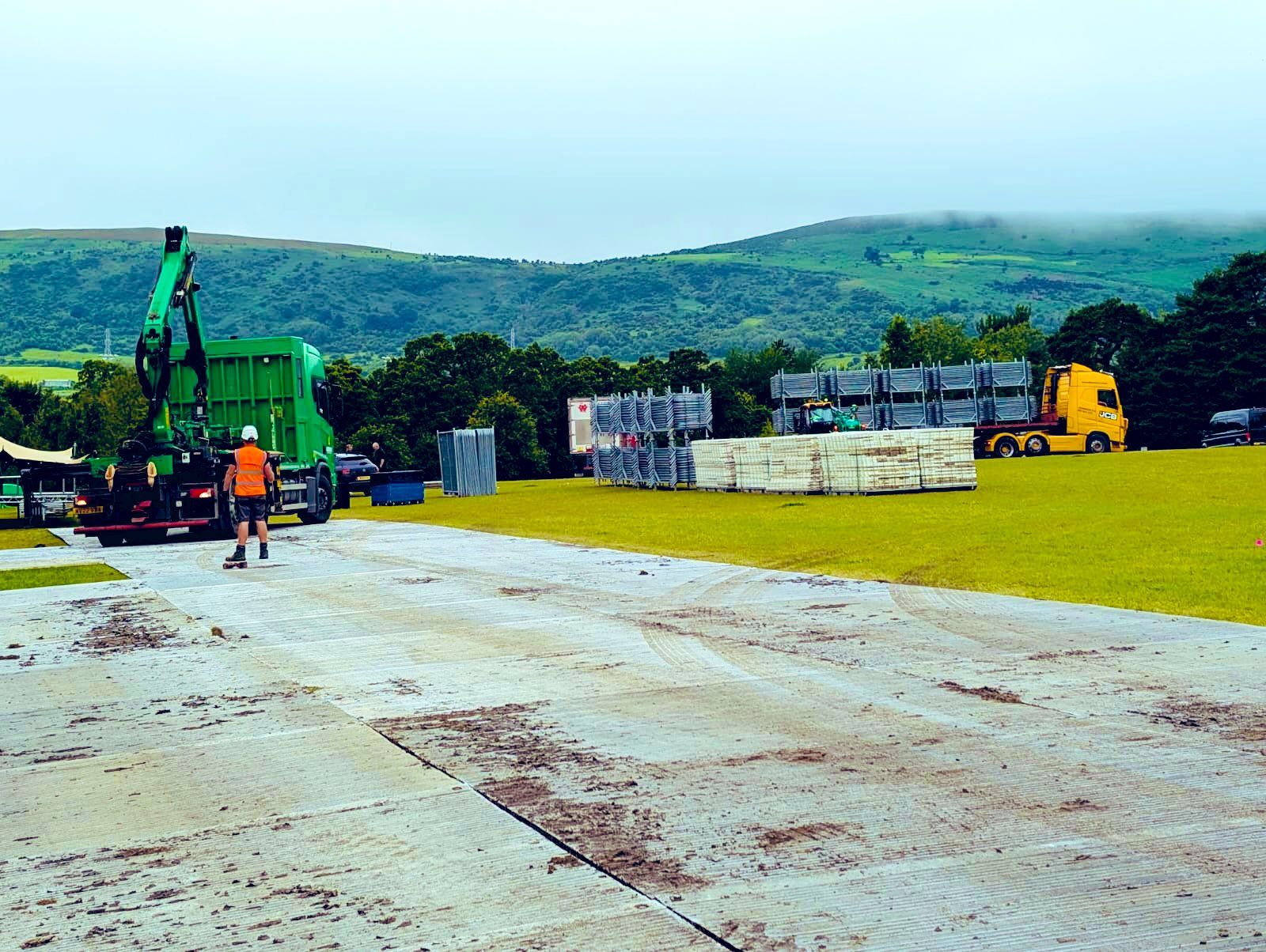 FALLS PARK: Work began on the Falls Park on Monday morning
