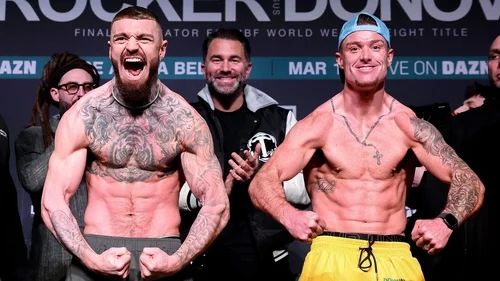 REMATCH: Lewis Crocker (left) will face Paddy Donovan (right) for the IBF Welterweight World Title in September