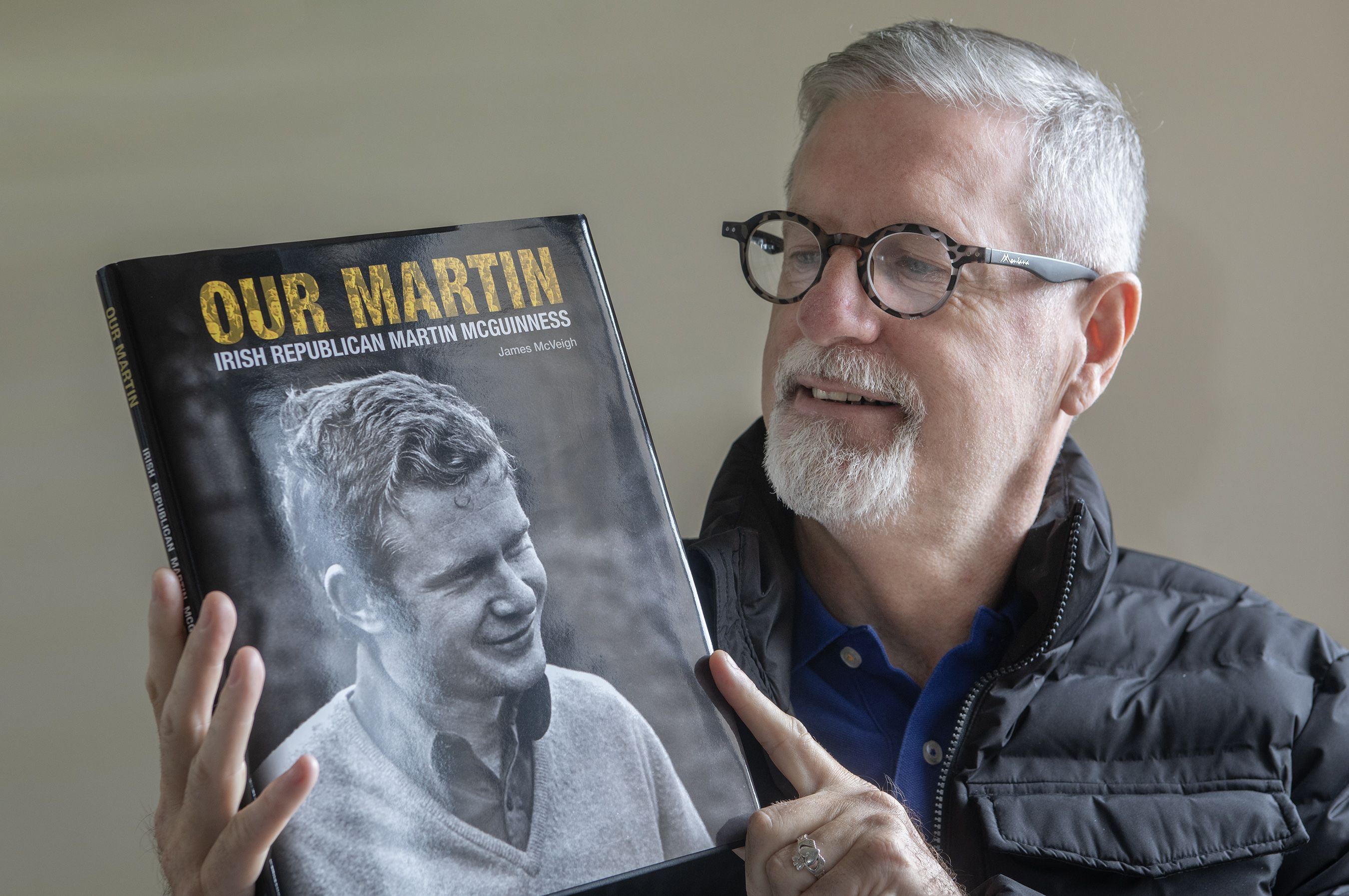 LAUNCH: Jim McVeigh with the book Our Martin which will be launched in Belfast on Saturday