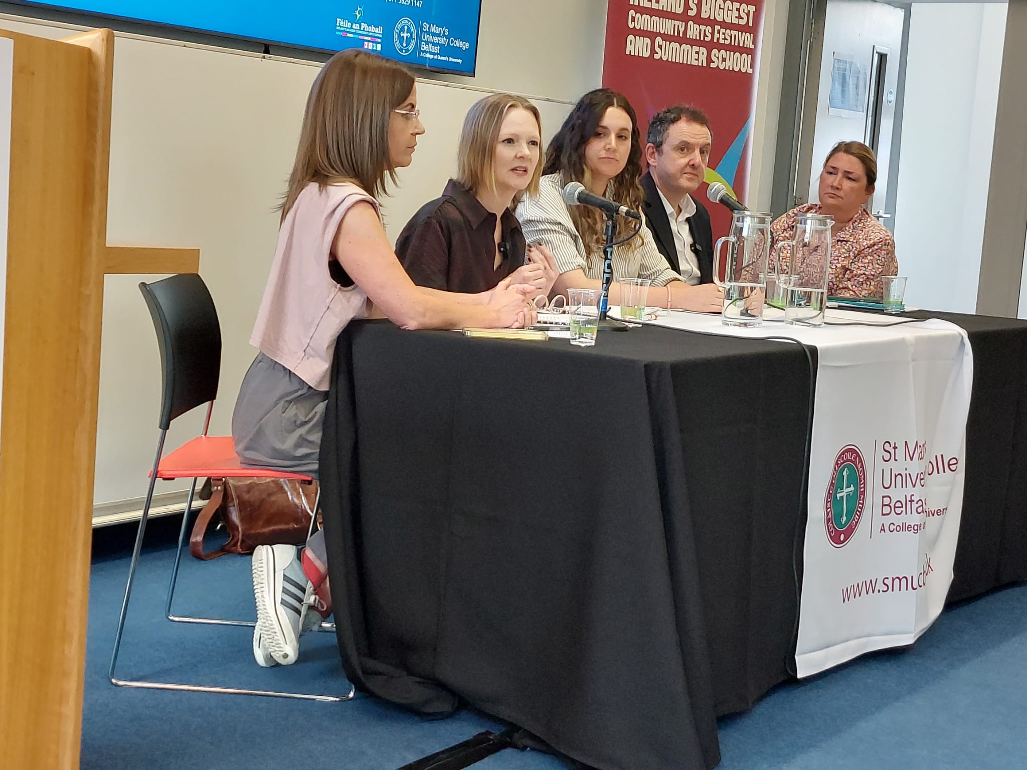 VIEWS: Catherine Pollock, Claire Mitchell, Aoife Clements, Professor Colin Harvey and Andrée Murphy