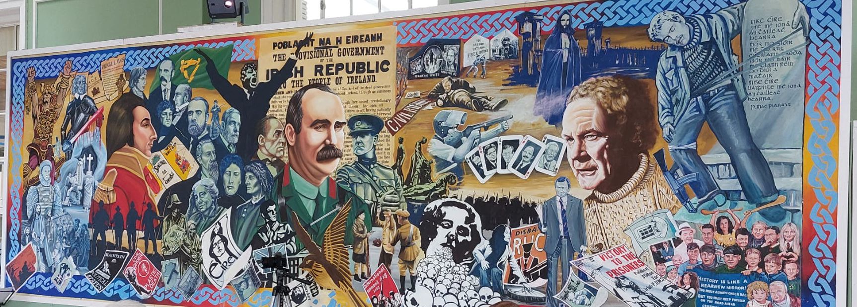 STRIKING: The 20 foot canvass depicting periods from Irish history over the past 500 years